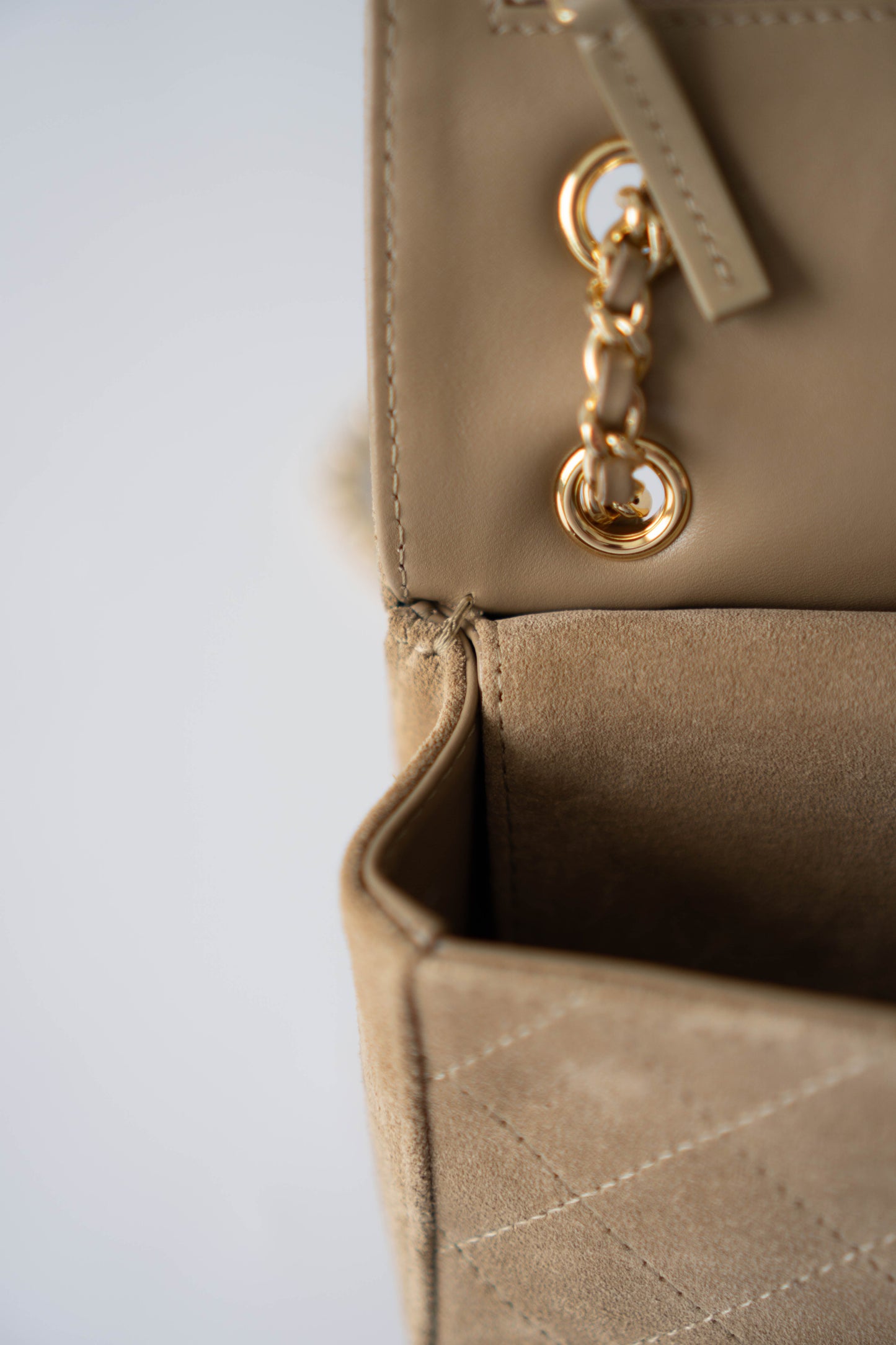 Classic Flap Bag – Suede with Gold Hardware