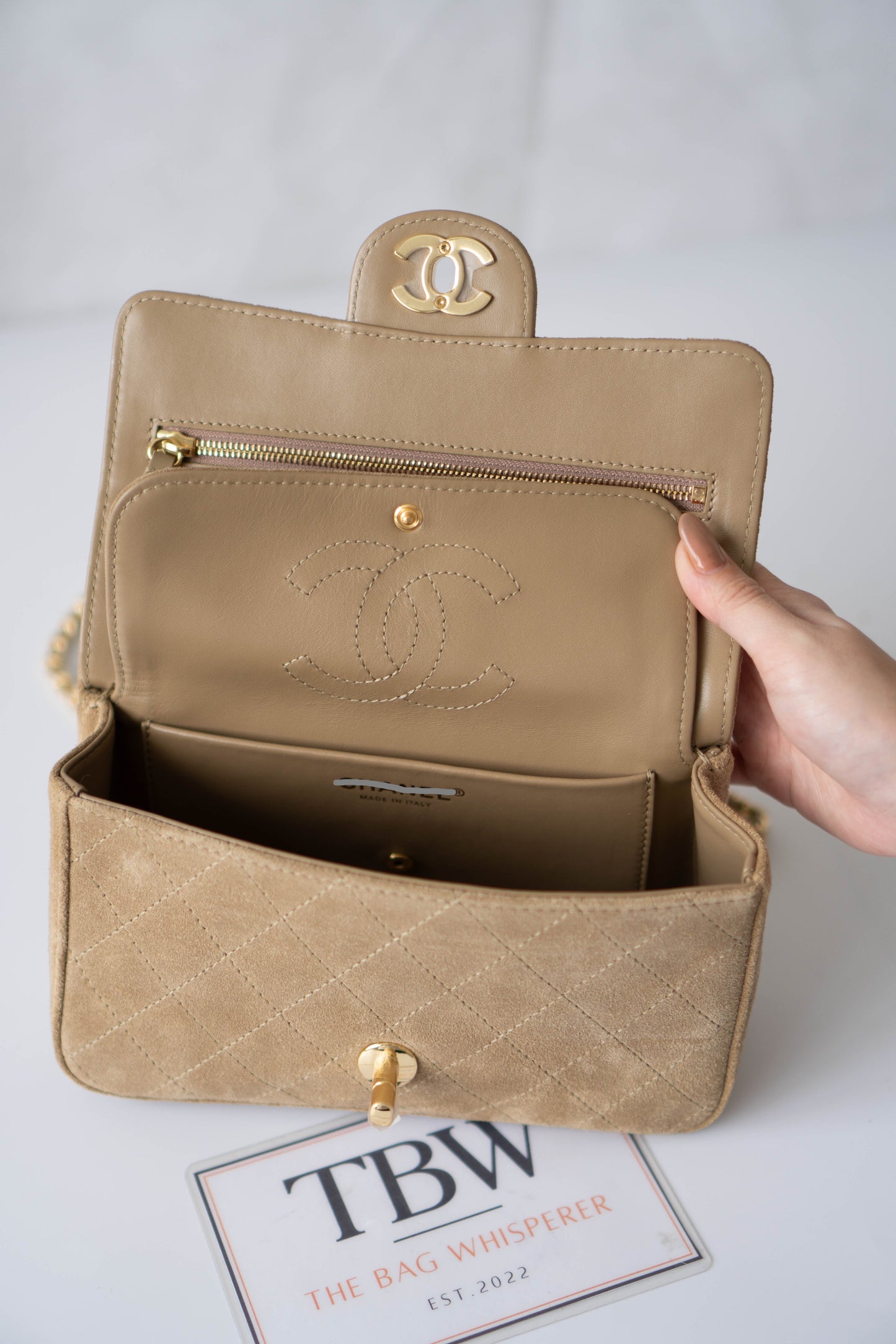 Classic Flap Bag – Suede with Gold Hardware