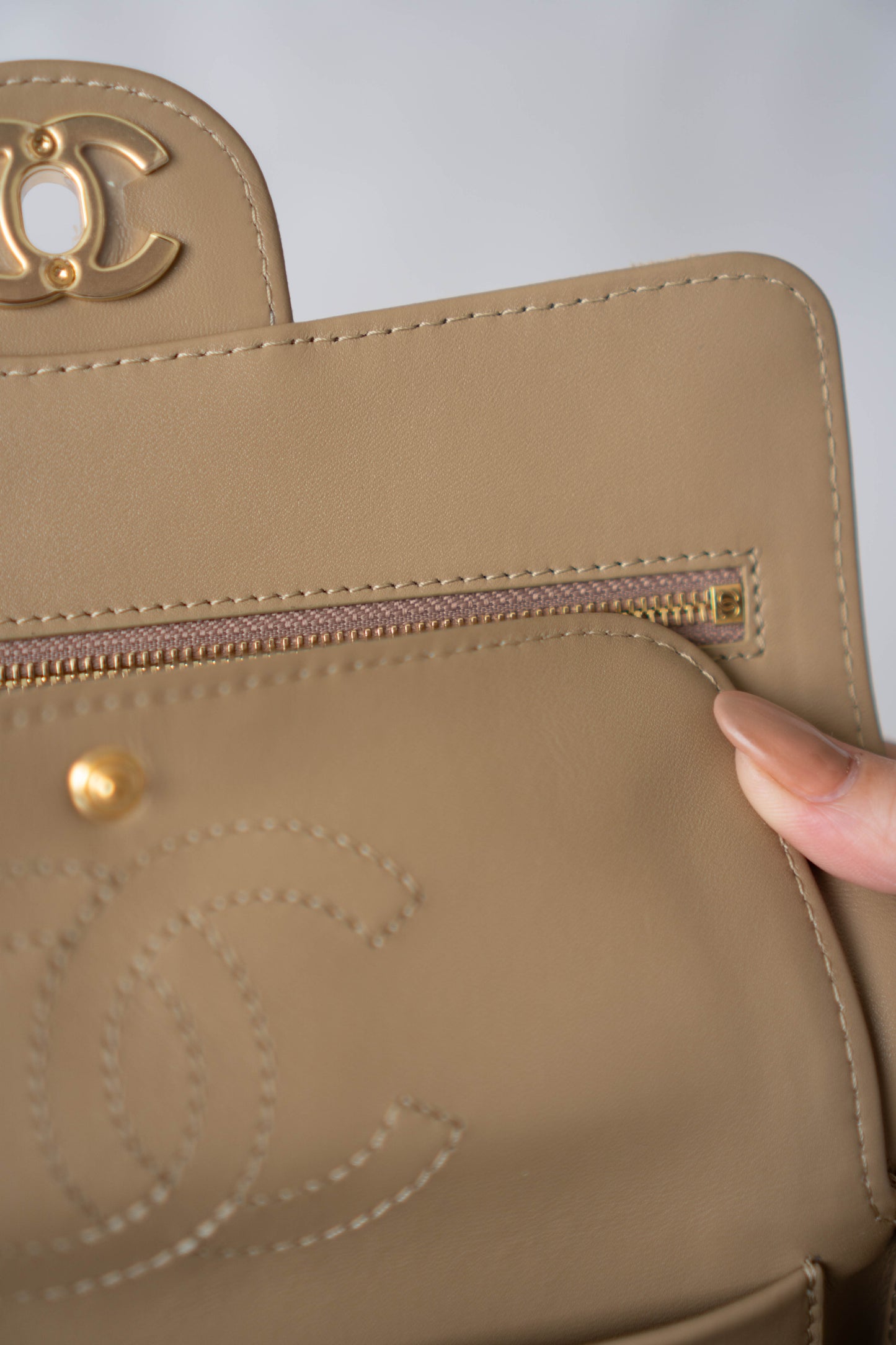 Classic Flap Bag – Suede with Gold Hardware