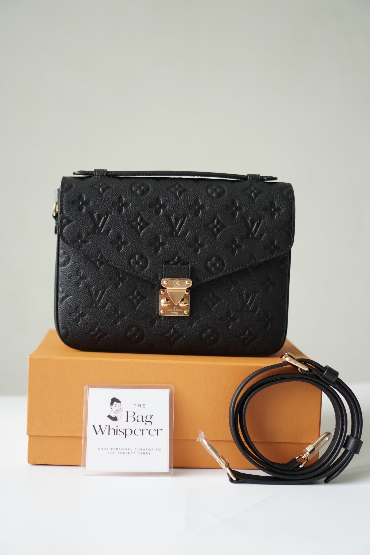 Pochette Metis in Black Empreinte leather