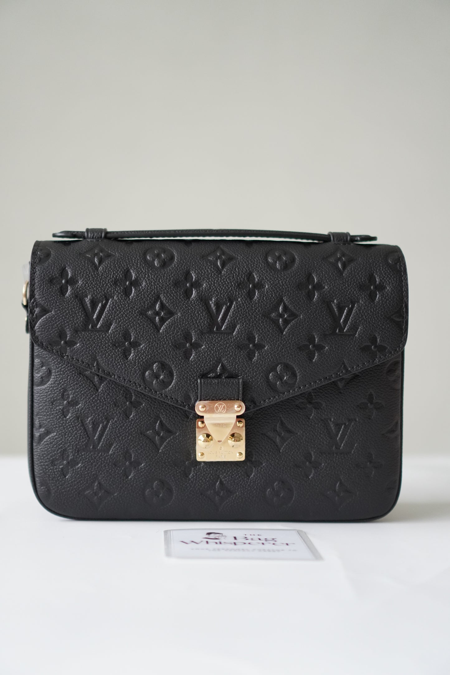 Pochette Metis in Black Empreinte leather