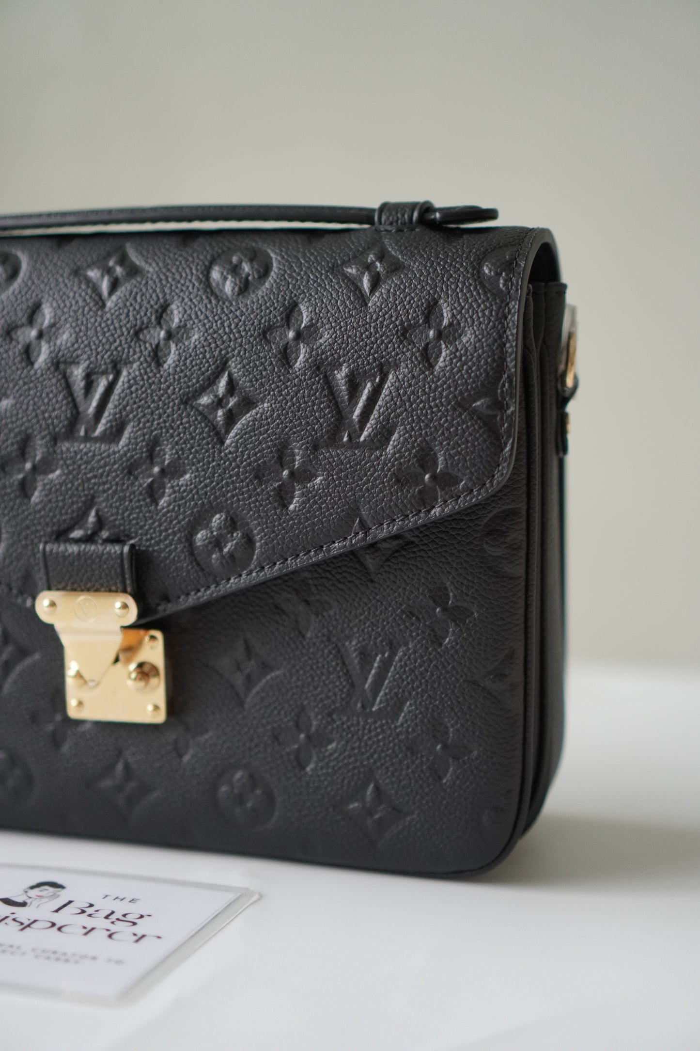 Pochette Metis in Black Empreinte leather