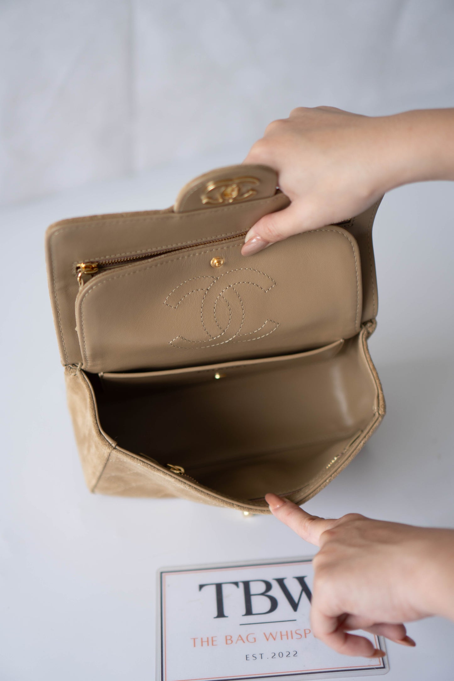 Classic Flap Bag – Suede with Gold Hardware
