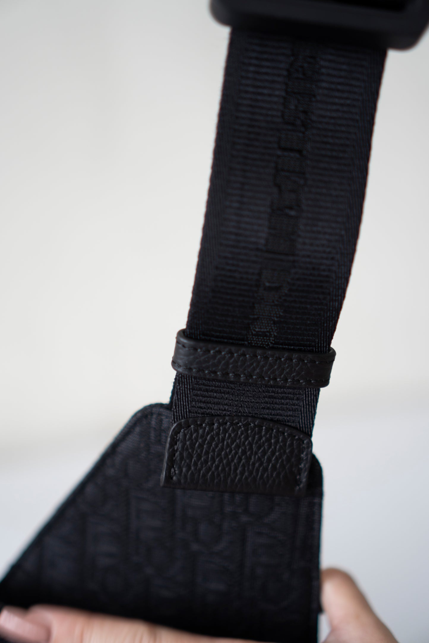 Saddle Bag in Black Oblique Jacquard