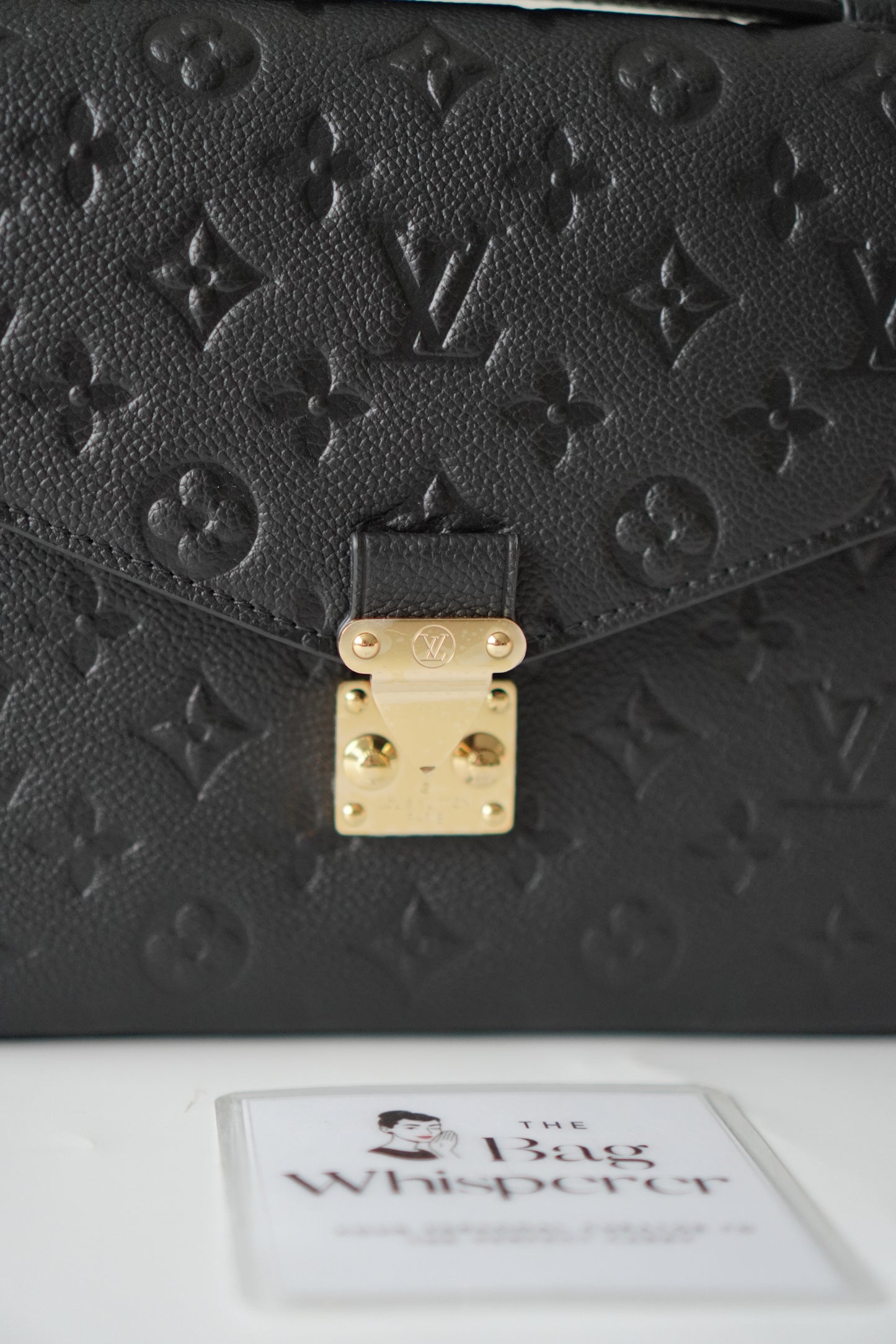 Pochette Metis in Black Empreinte leather