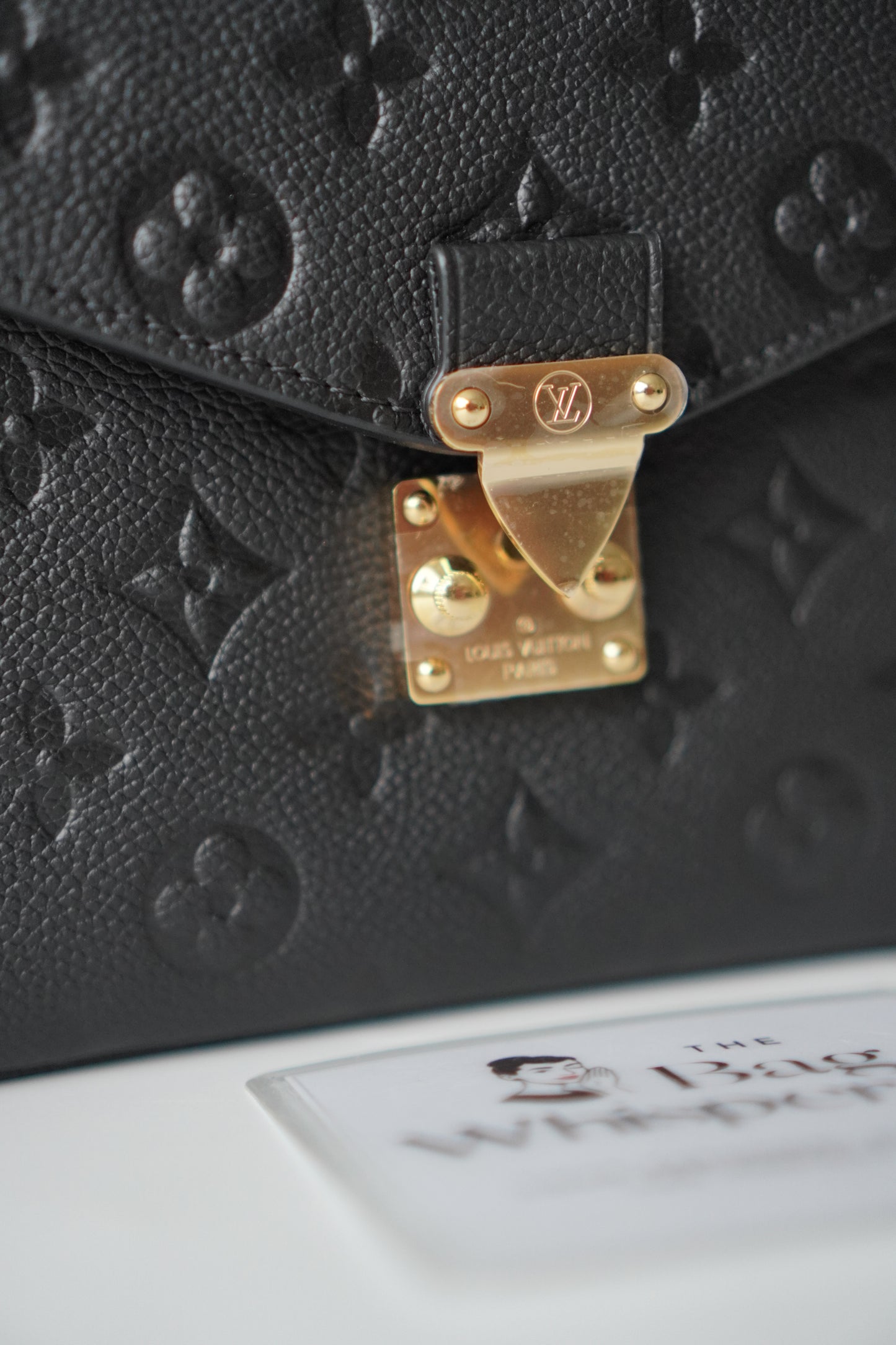 Pochette Metis in Black Empreinte leather