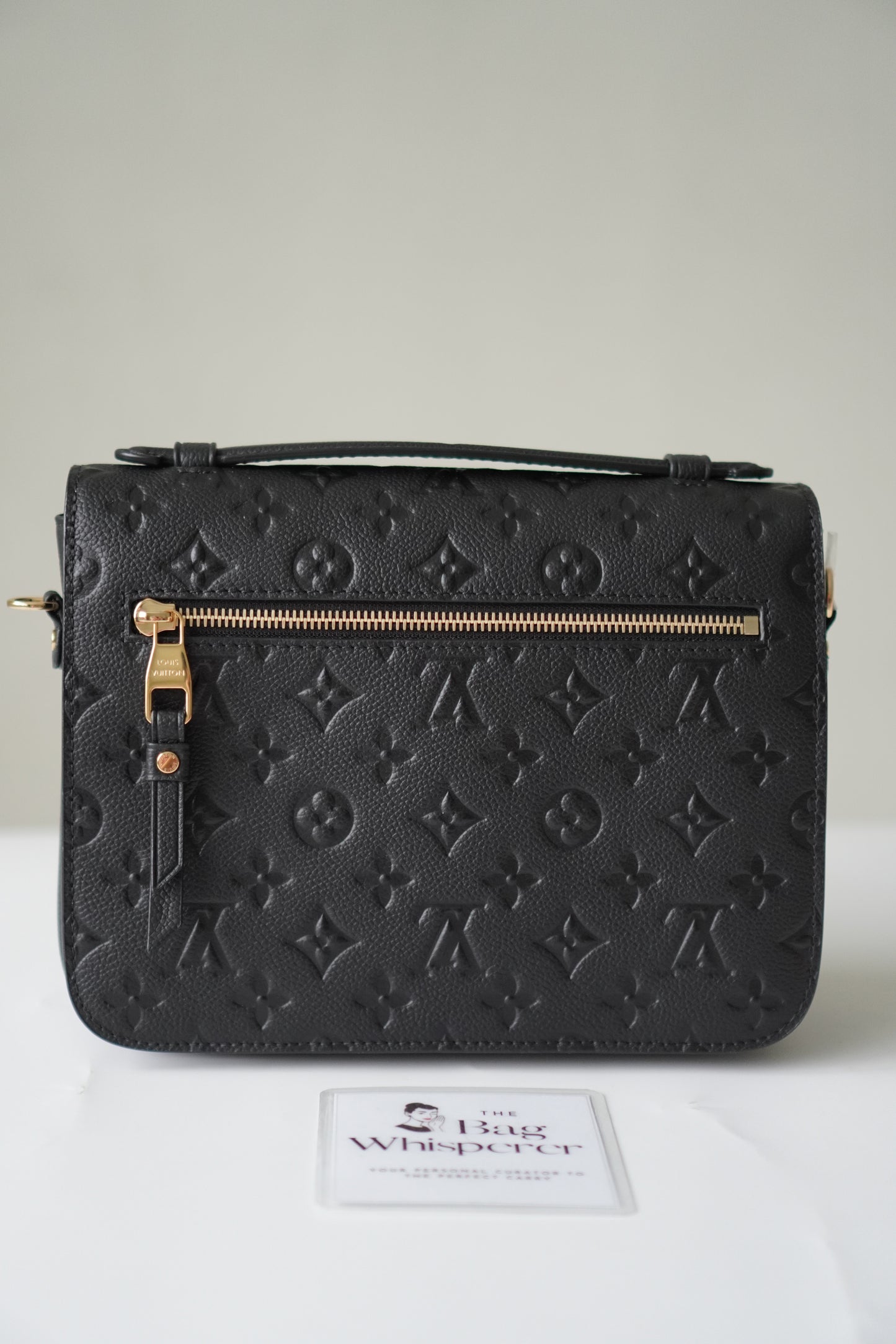 Pochette Metis in Black Empreinte leather