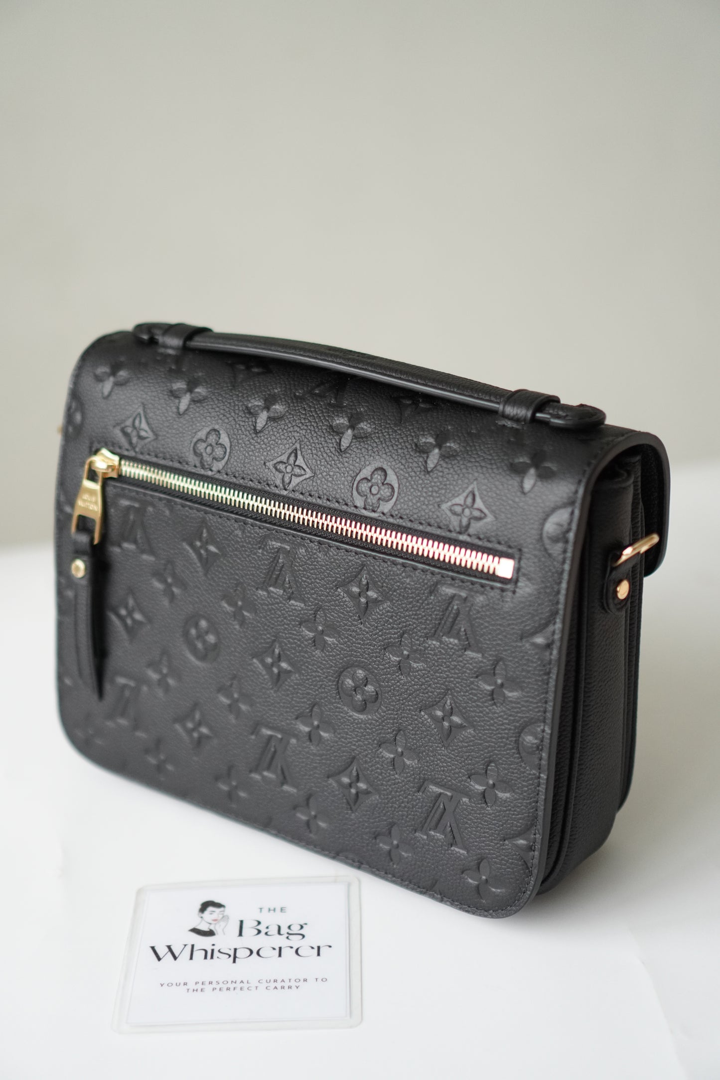 Pochette Metis in Black Empreinte leather