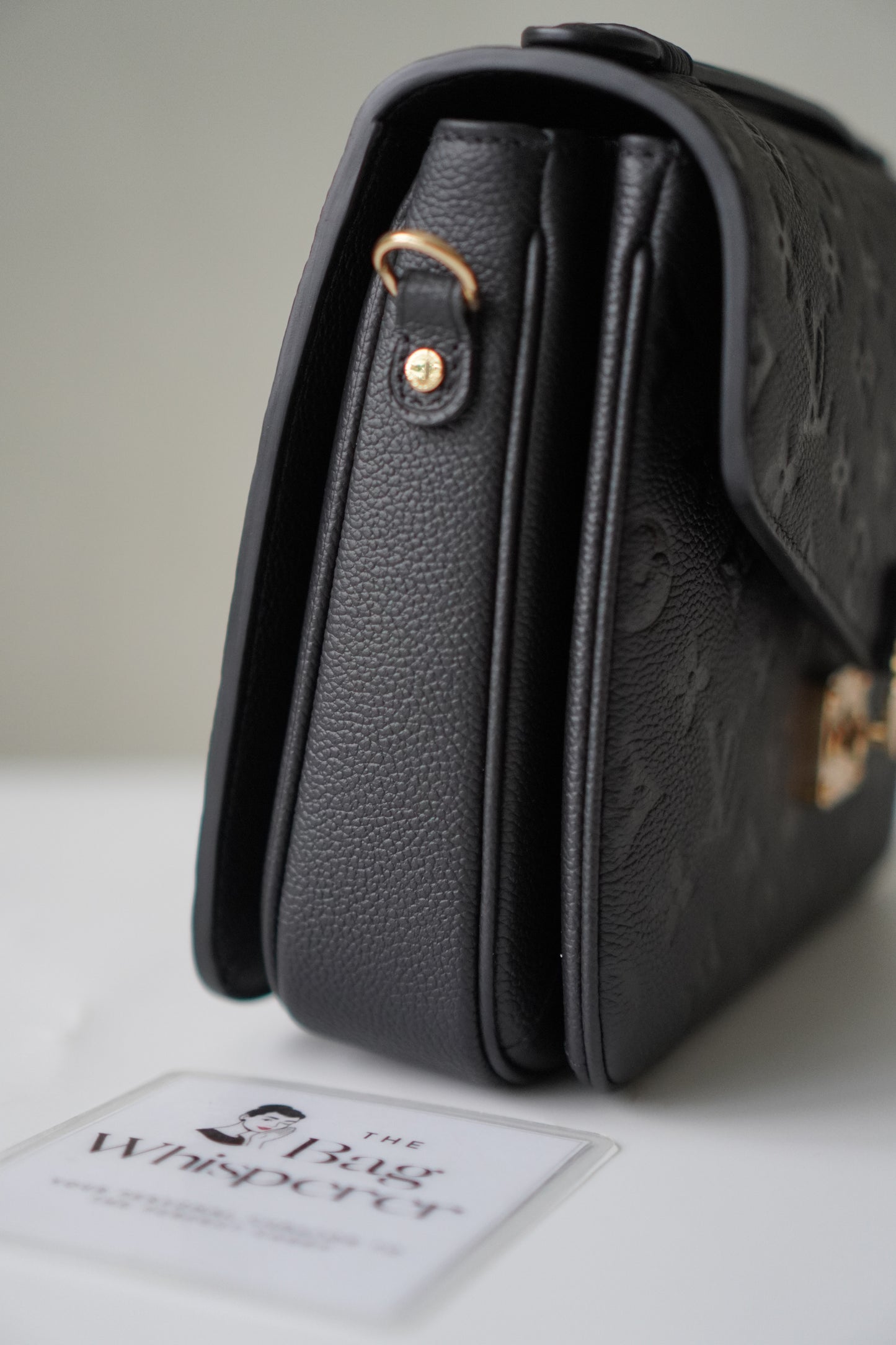 Pochette Metis in Black Empreinte leather