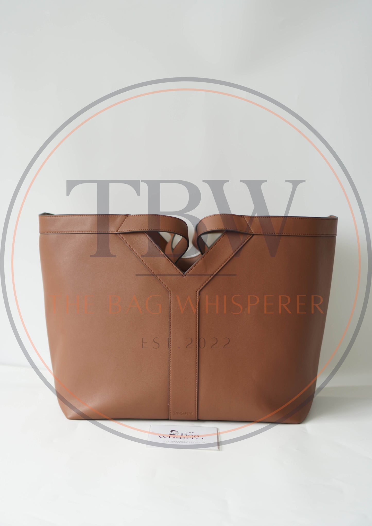 Y Tote in large Find Grained Calfskin with Gold hardware