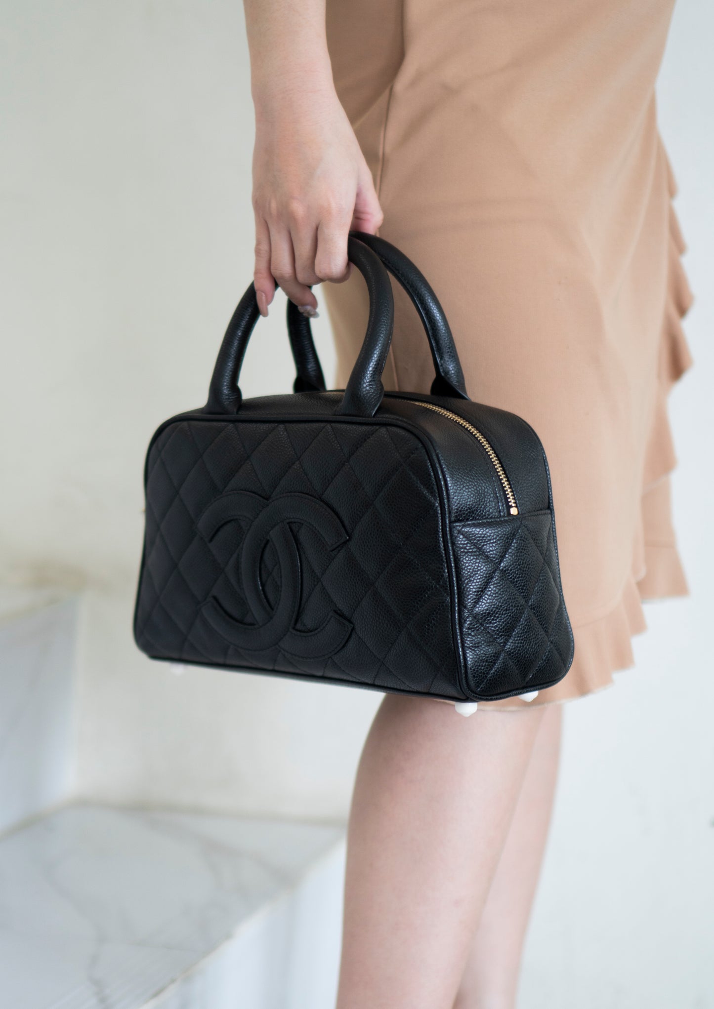 Timeless CC Bowler Bag in Black Caviar Leather
