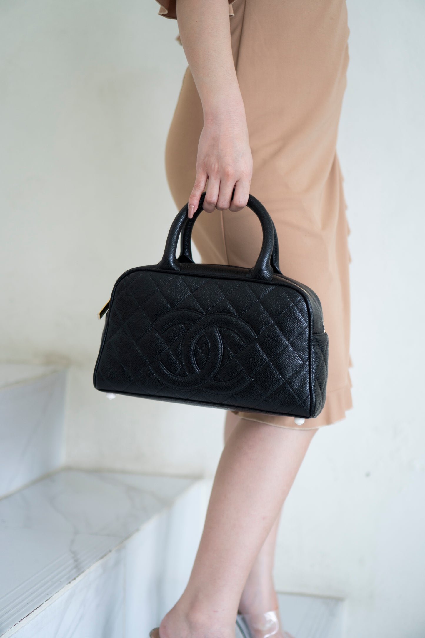Timeless CC Bowler Bag in Black Caviar Leather