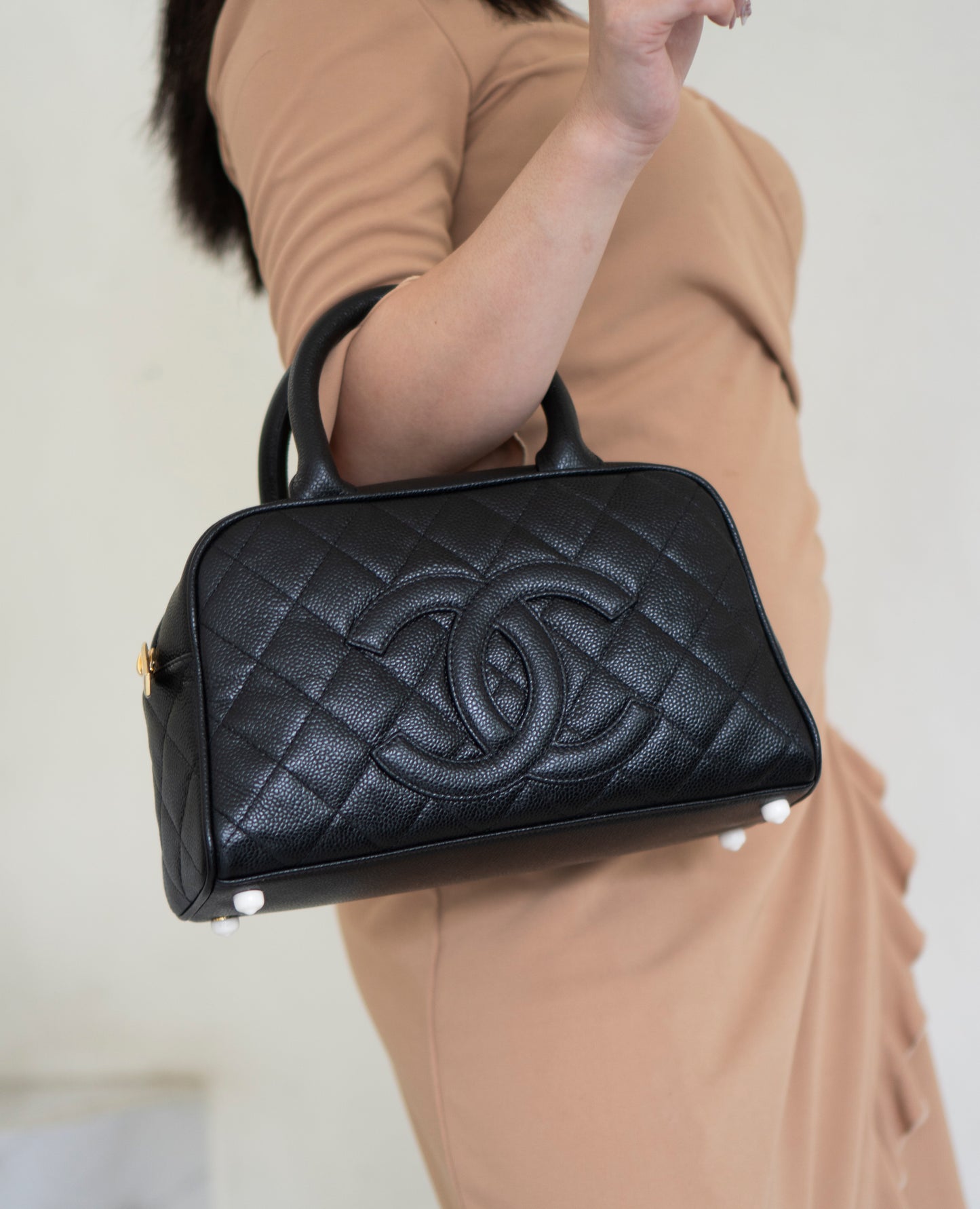 Timeless CC Bowler Bag in Black Caviar Leather