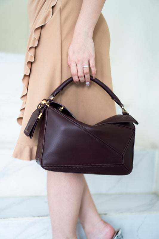 Puzzle Bag in Dark Burgundy Smooth Nappa leather