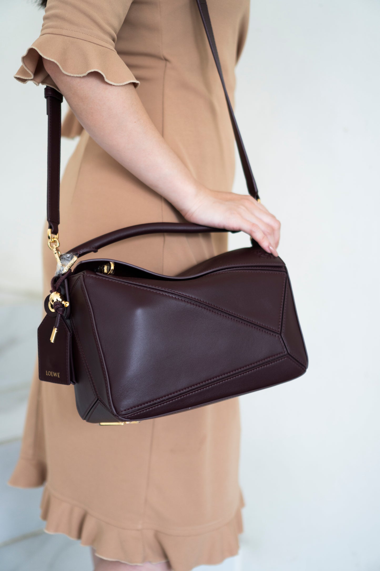 Puzzle Bag in Dark Burgundy Smooth Nappa leather