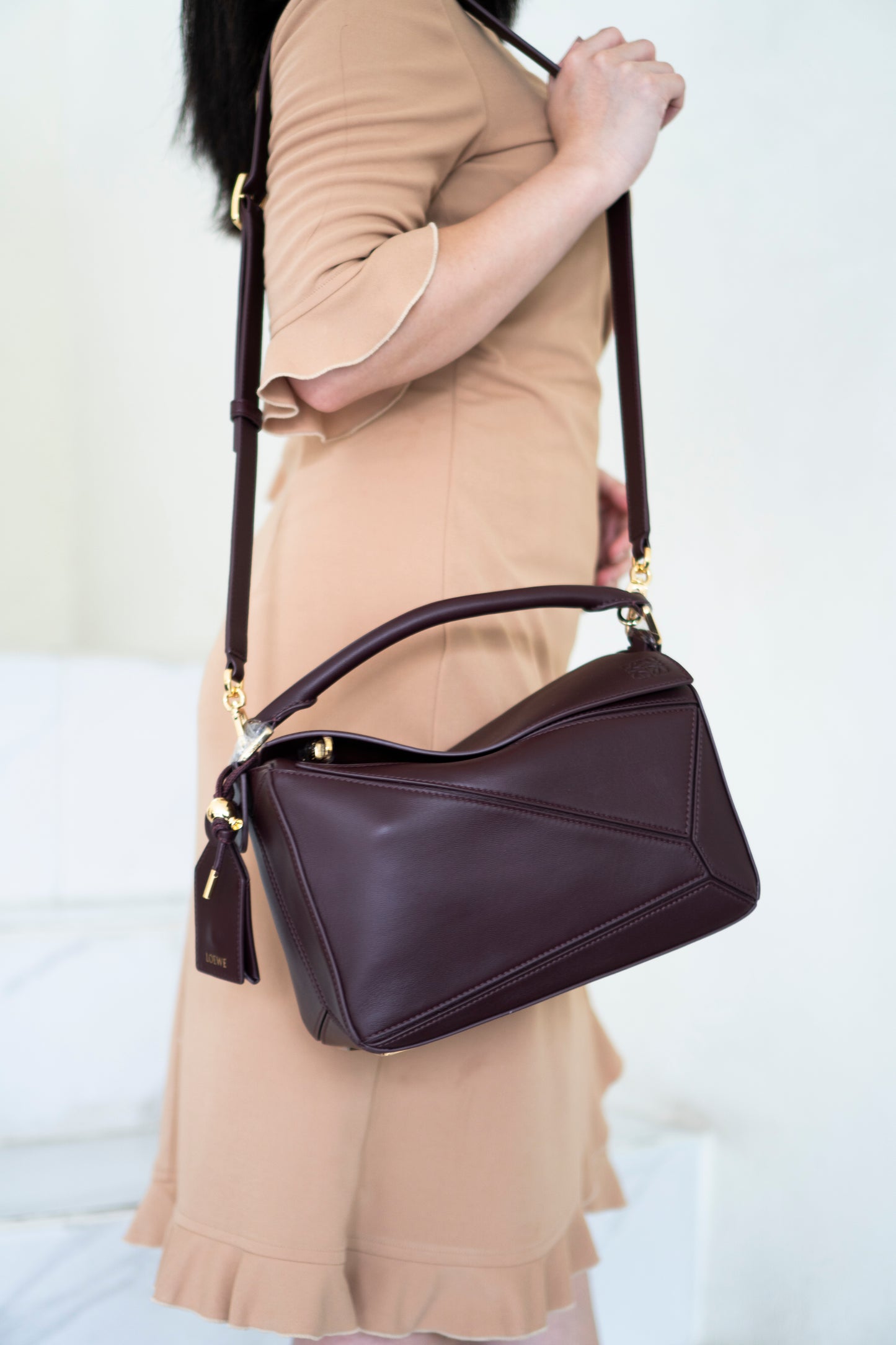 Puzzle Bag in Dark Burgundy Smooth Nappa leather
