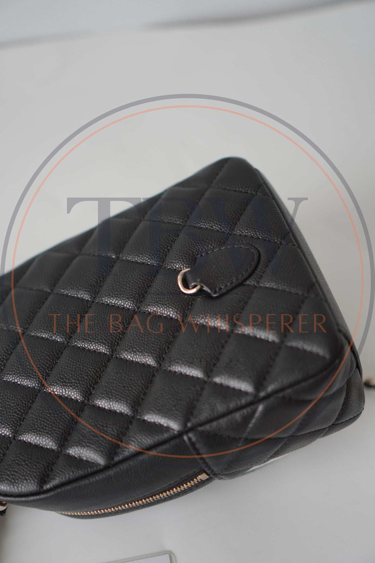 Classic Mini Backpack in Caviar Grained Calfskin with Gold Hardware