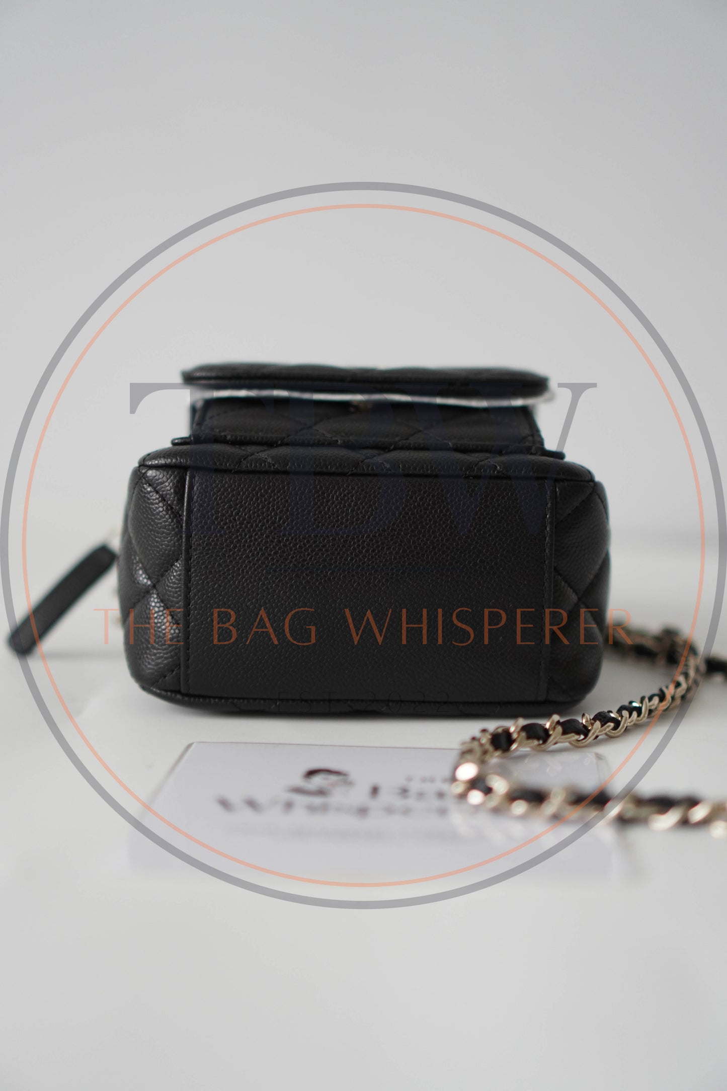 Classic Mini Backpack in Caviar Grained Calfskin with Gold Hardware