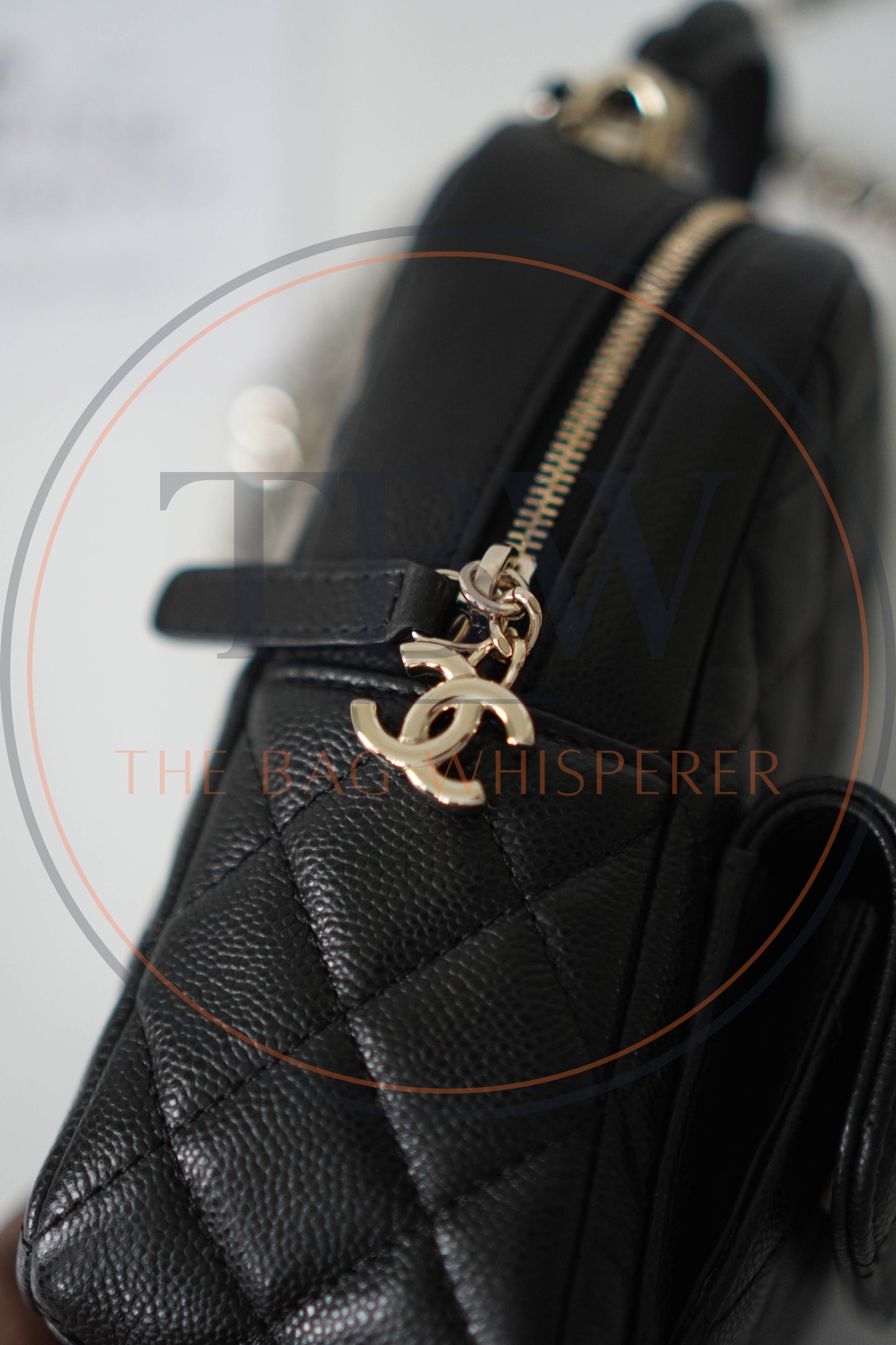 Classic Mini Backpack in Caviar Grained Calfskin with Gold Hardware