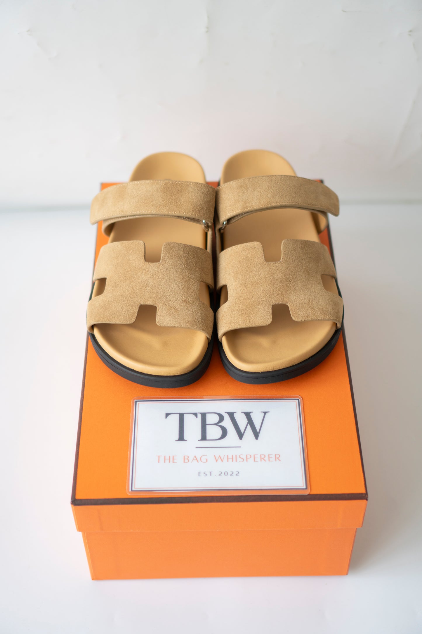 Chypre Sandals in Beige Suede