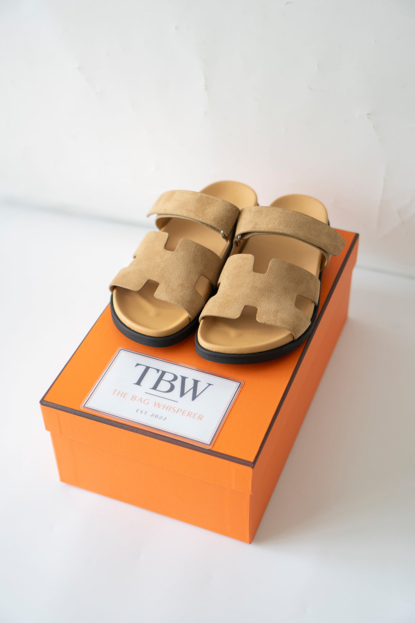 Chypre Sandals in Beige Suede