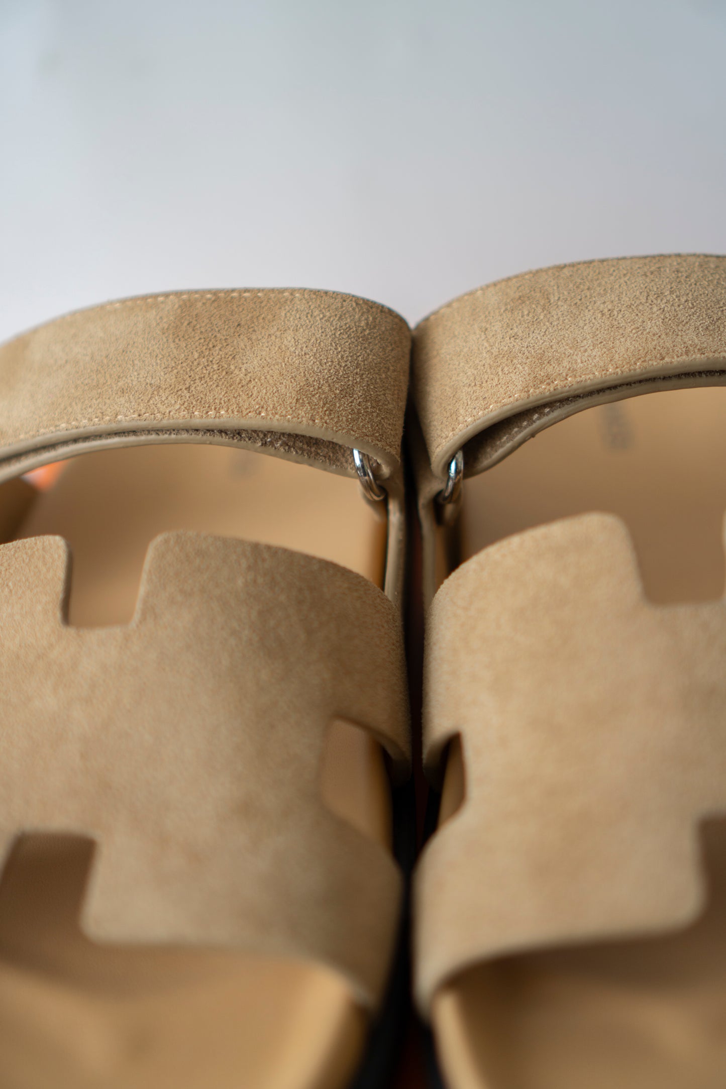 Chypre Sandals in Beige Suede
