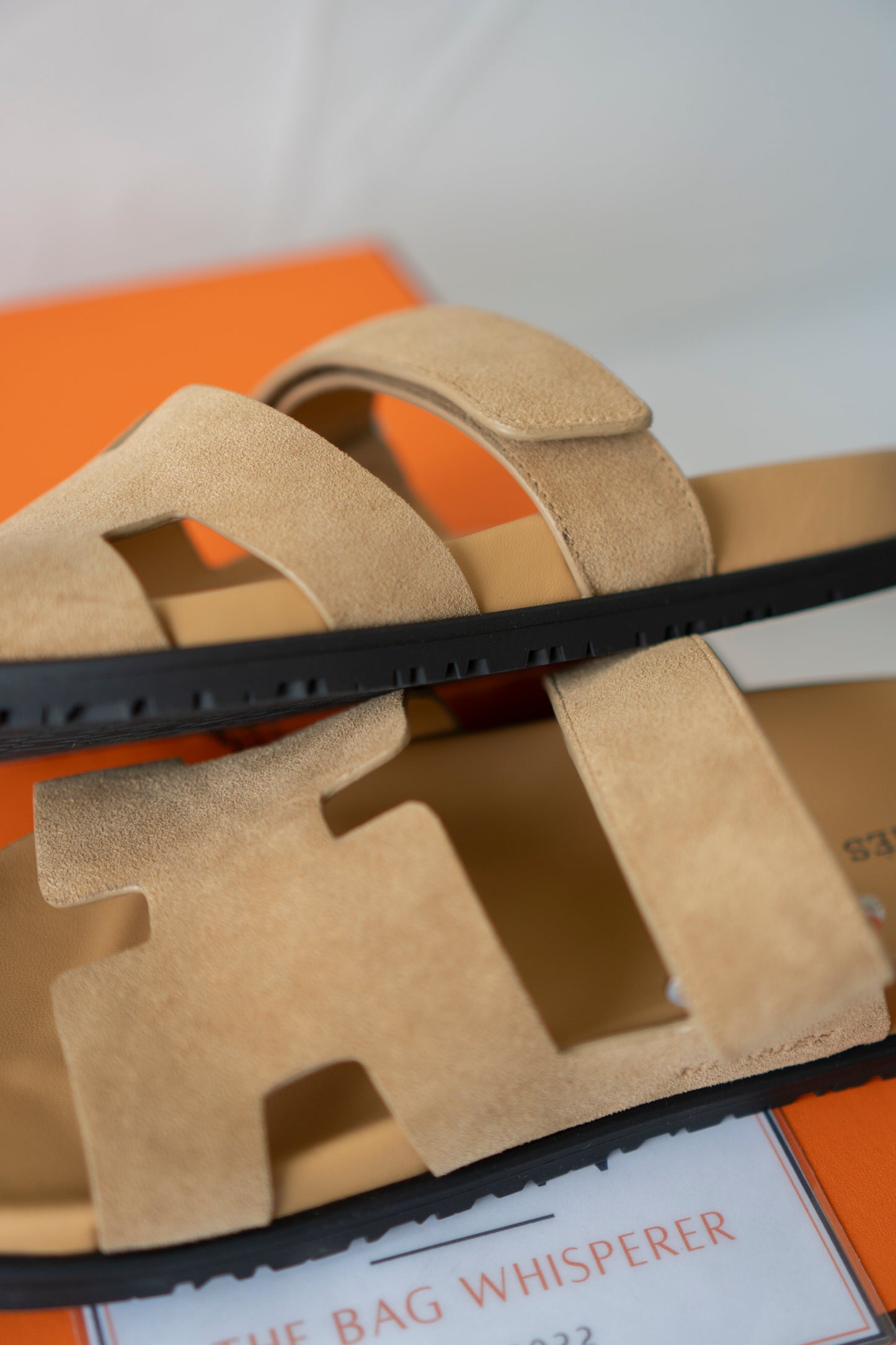 Chypre Sandals in Beige Suede