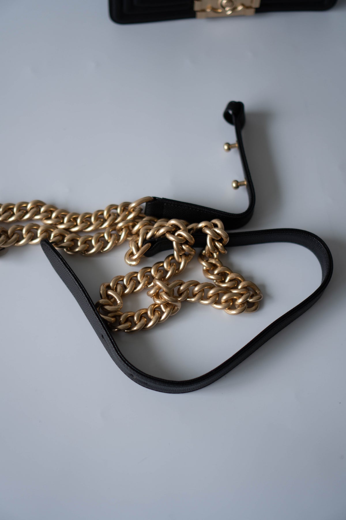 Boy Flap Bag Medium – Black Caviar Leather with Gold Hardware