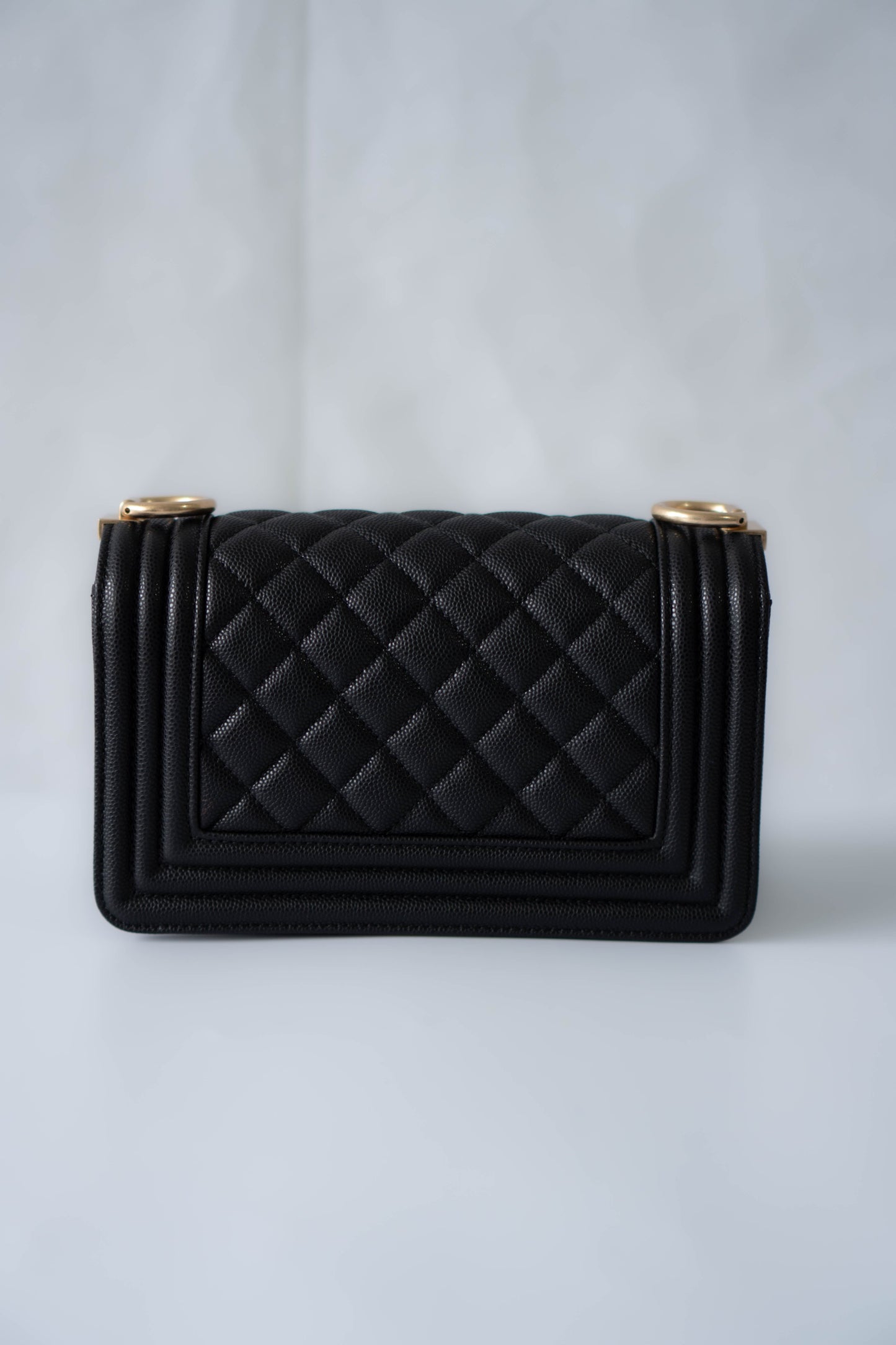 Boy Flap Bag Medium – Black Caviar Leather with Gold Hardware