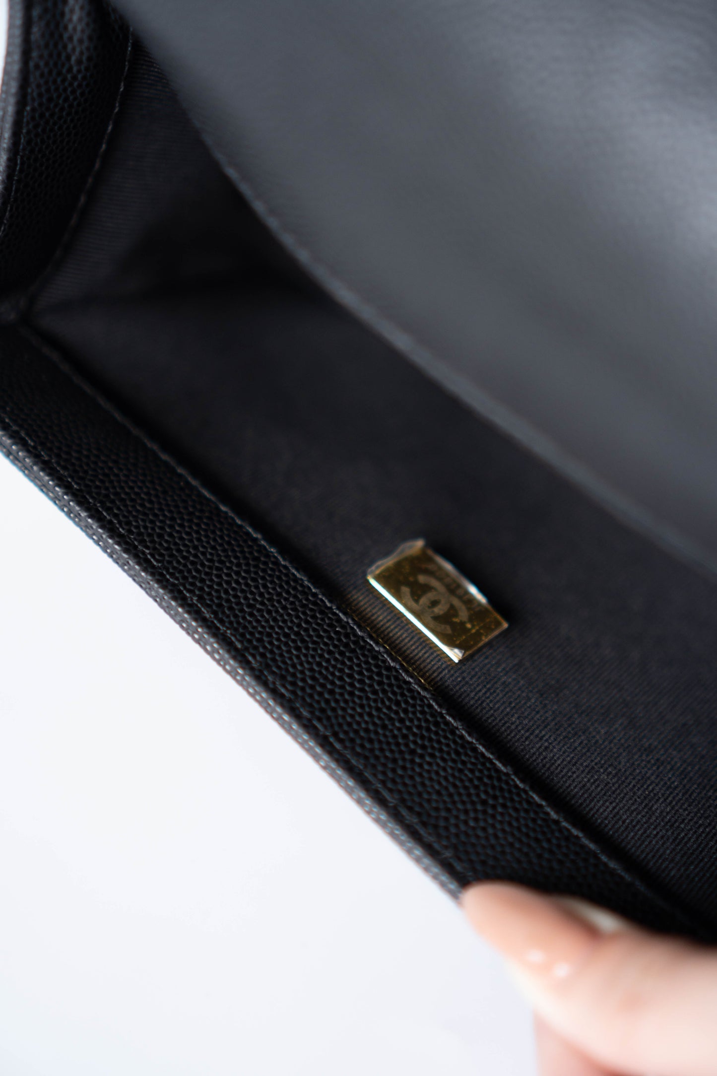 Boy Flap Bag Medium – Black Caviar Leather with Gold Hardware