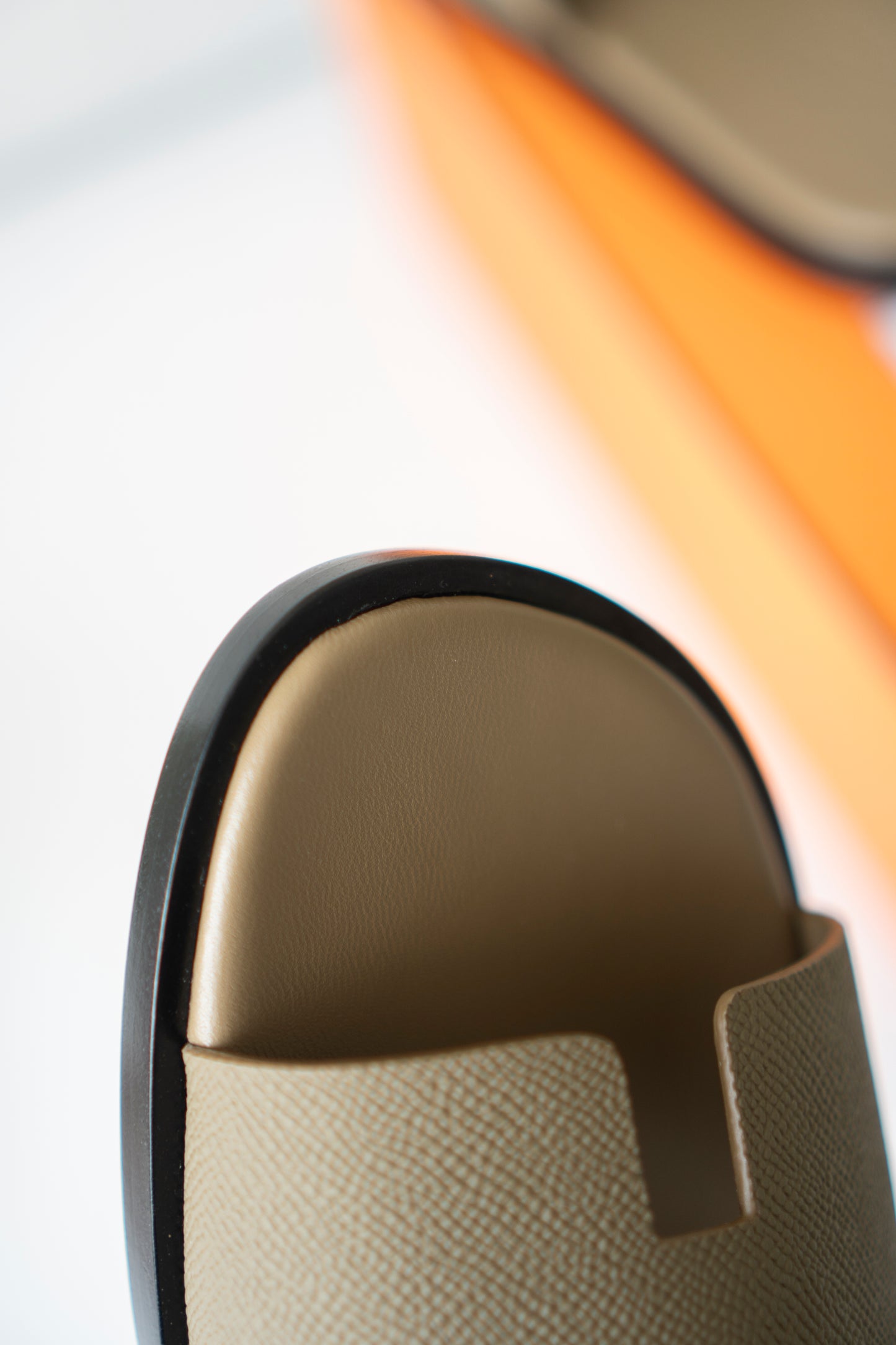 Izmir Sandals in Etoupe Epsom Leather