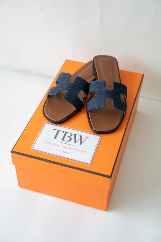 Oran Sandals in Denim