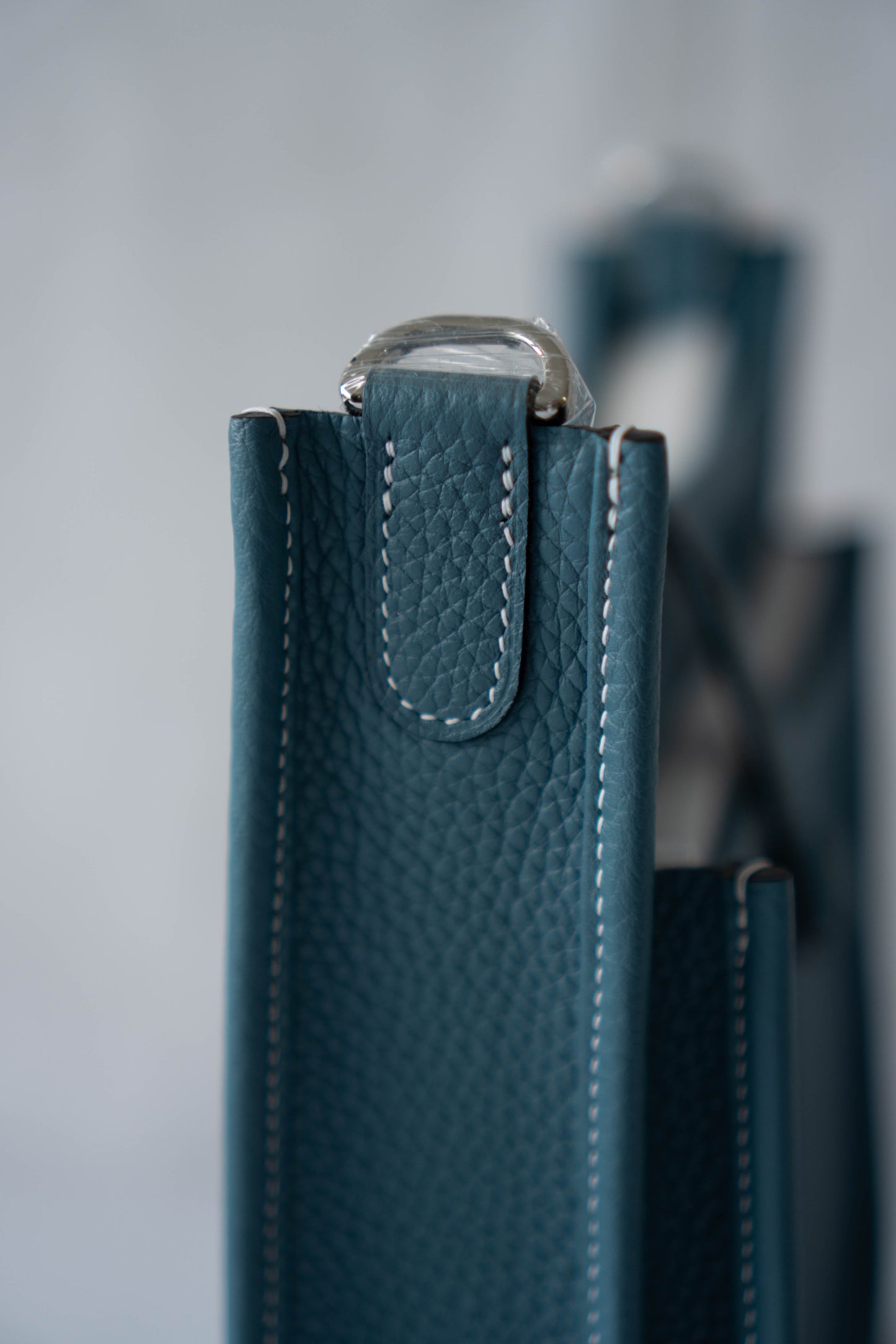 Evelyn 23 Bag – Blue Jean Clemence Leather with Palladium Hardware