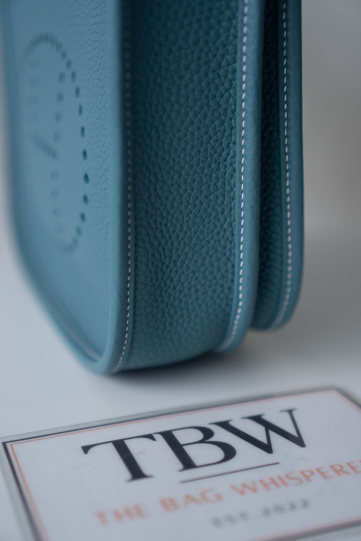 Evelyn 23 Bag – Blue Jean Clemence Leather with Palladium Hardware