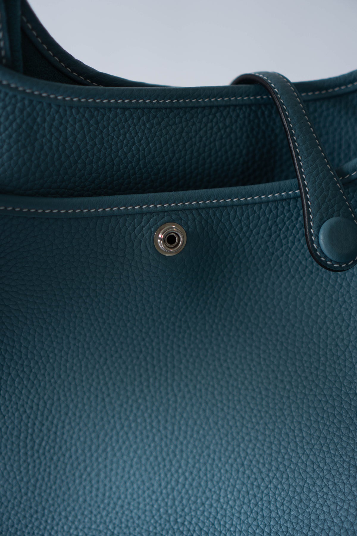 Evelyn 23 Bag – Blue Jean Clemence Leather with Palladium Hardware