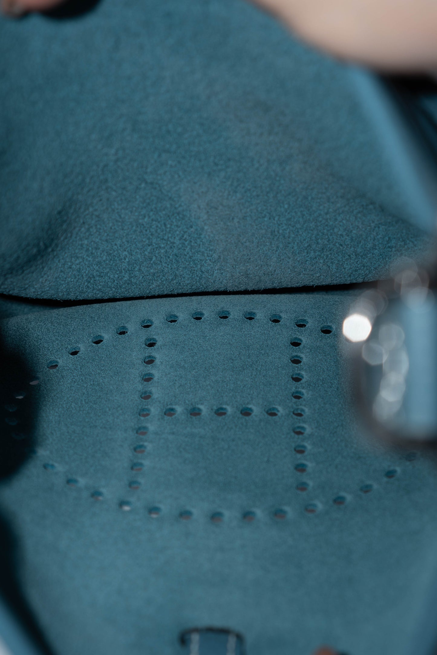 Evelyn 23 Bag – Blue Jean Clemence Leather with Palladium Hardware