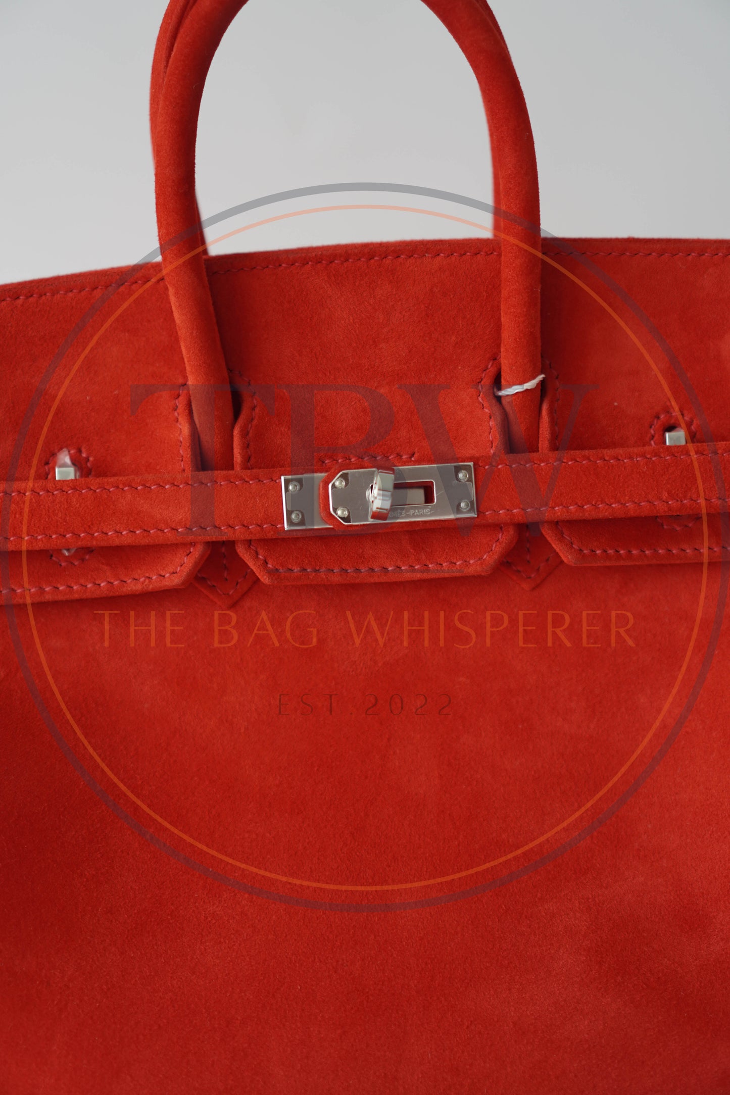 Birkin 25 Doblis in Rouge Vif suede