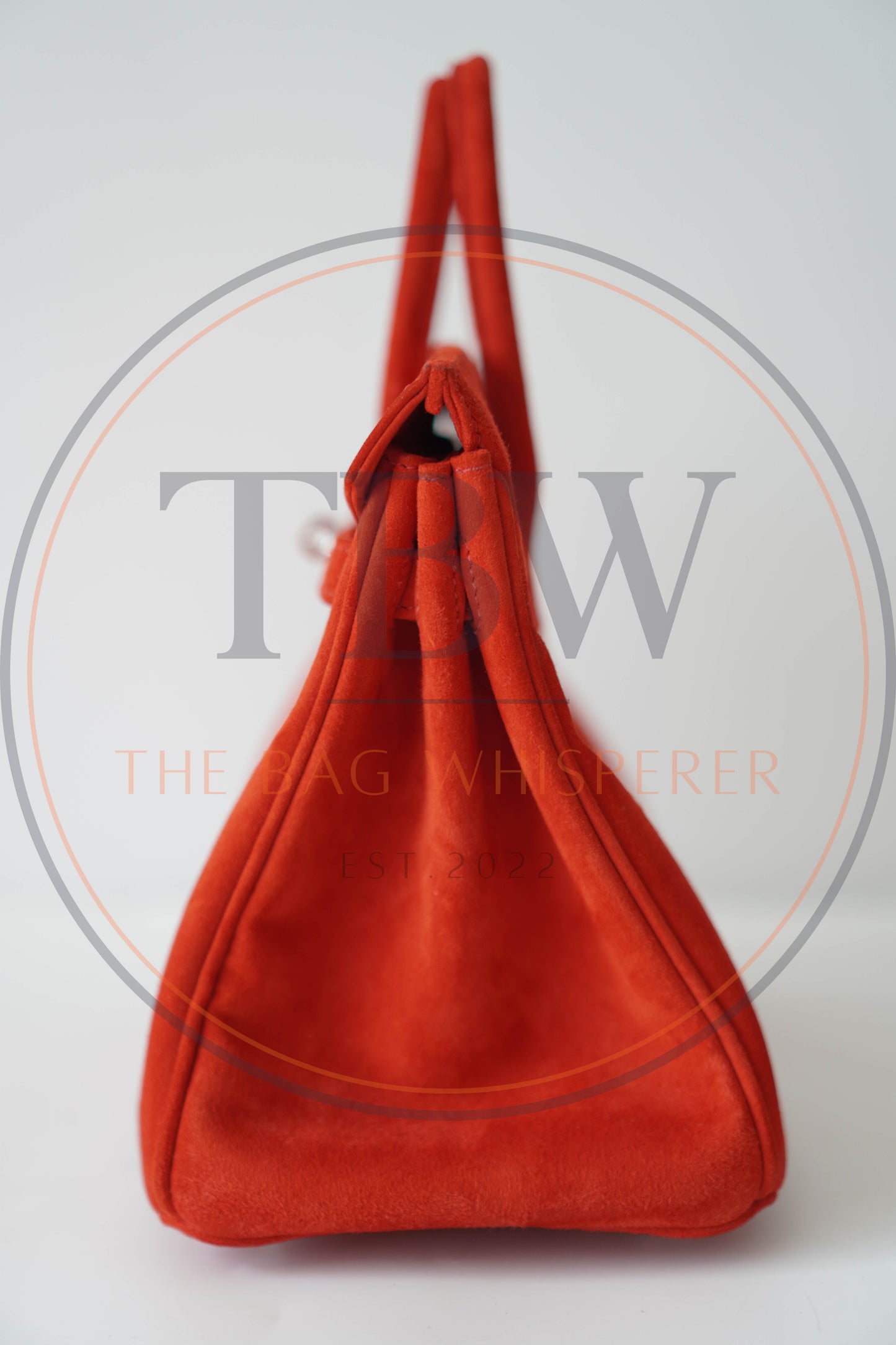 Birkin 25 Doblis in Rouge Vif suede