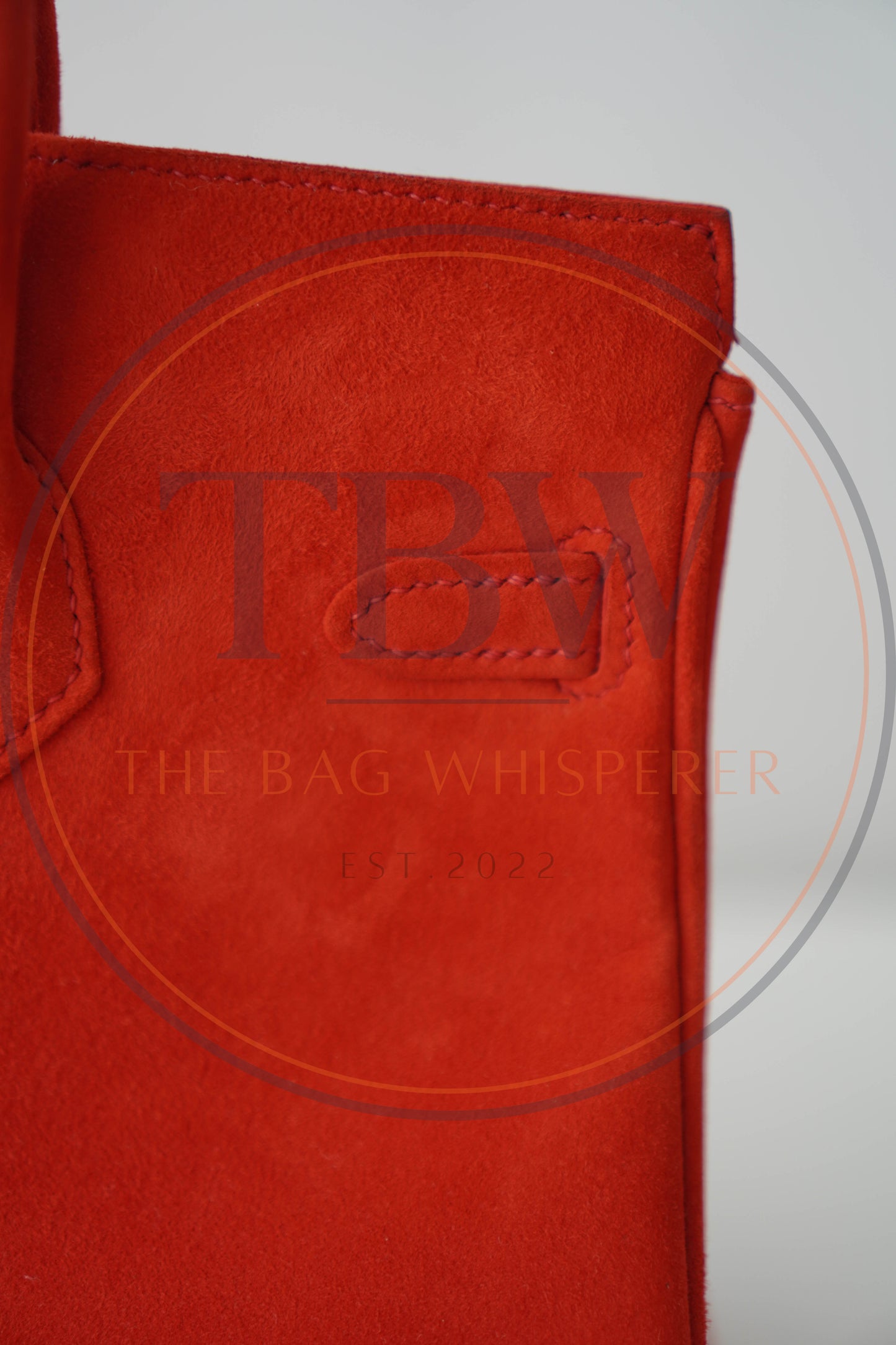 Birkin 25 Doblis in Rouge Vif suede