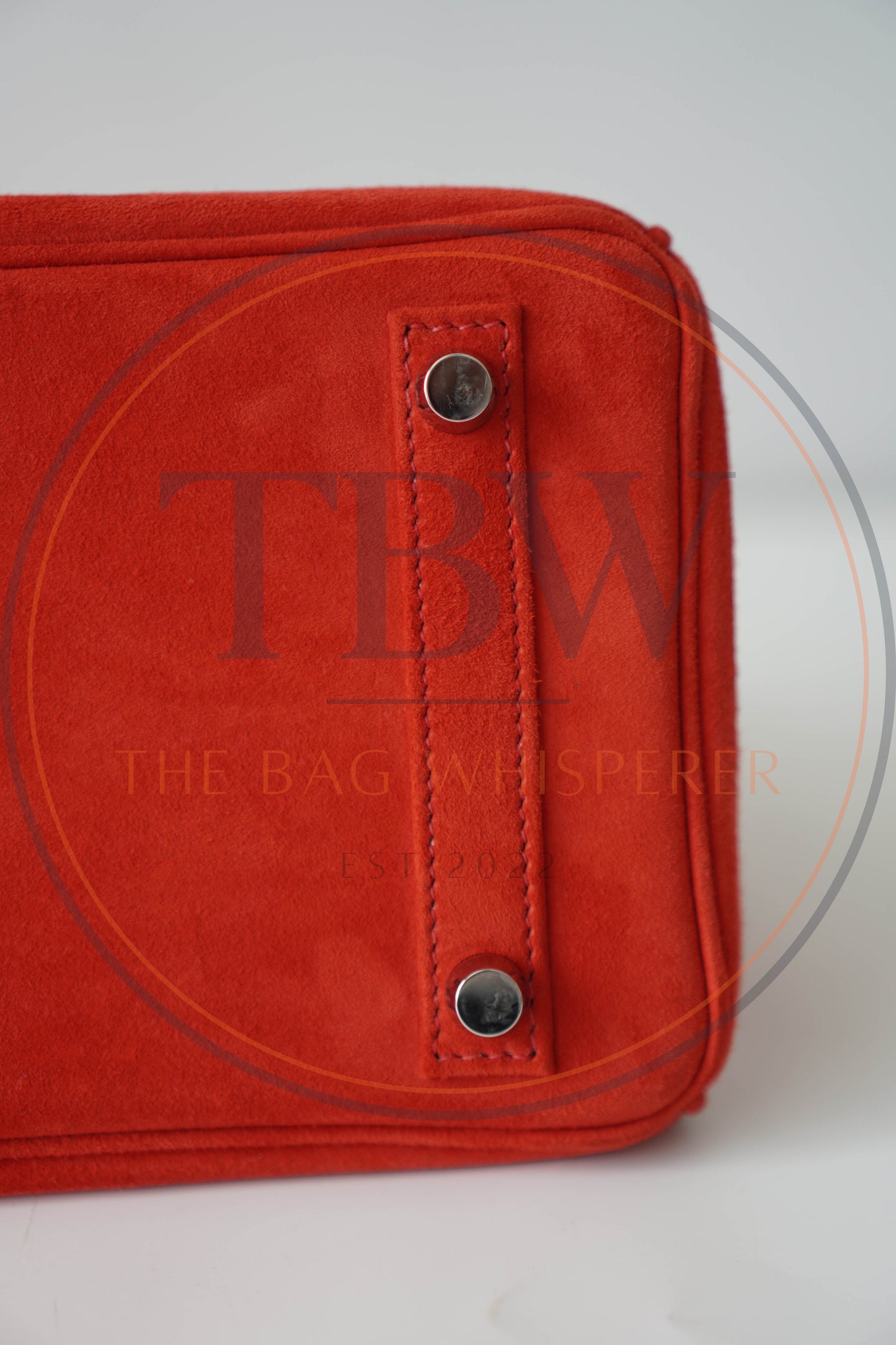 Birkin 25 Doblis in Rouge Vif suede