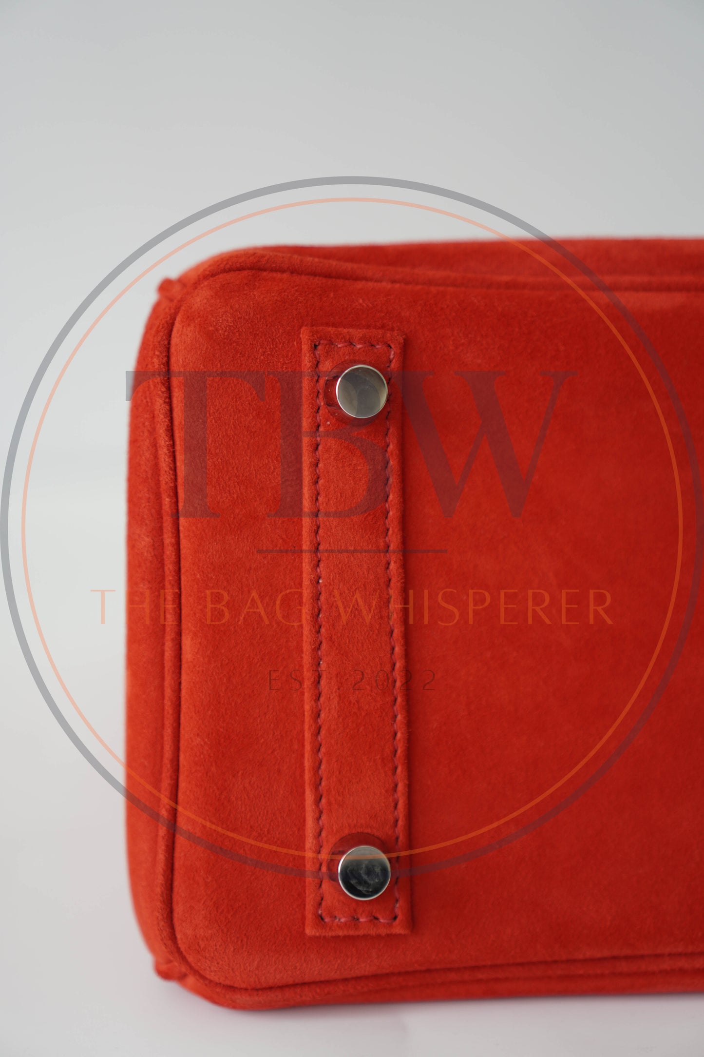 Birkin 25 Doblis in Rouge Vif suede