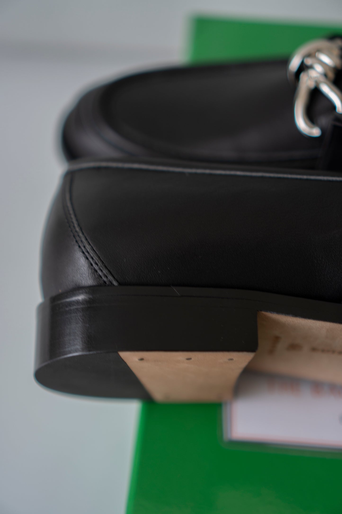 Astaire Loafers in Black Calfskin with Metallic Knot Detail