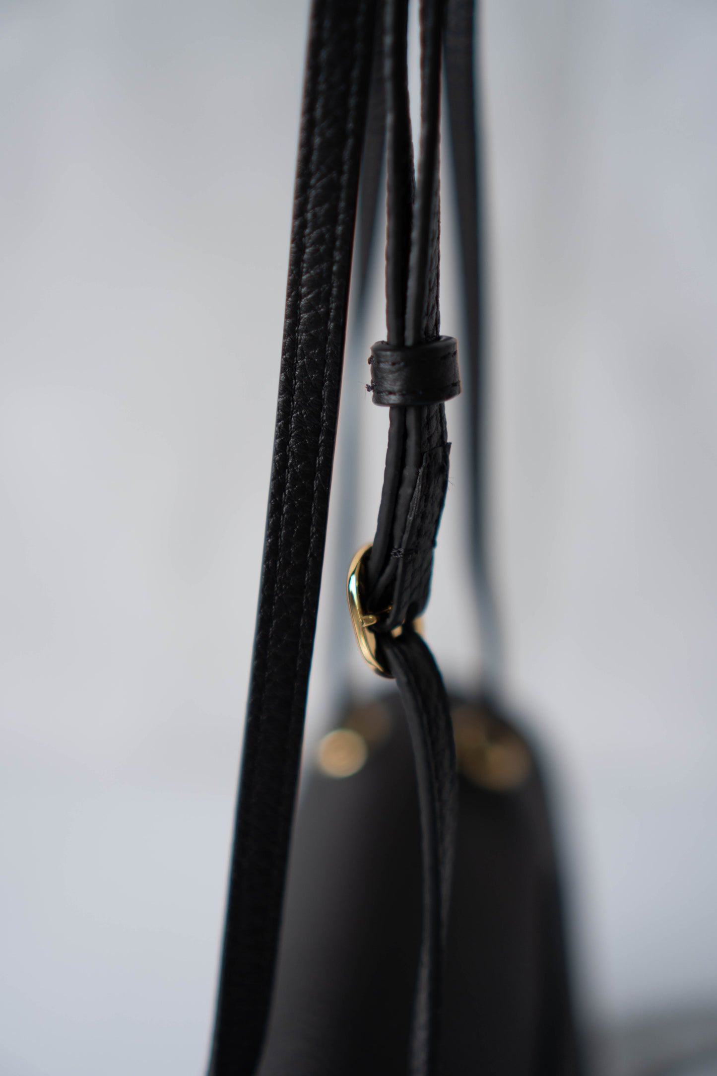 26B Flap Shoulder Bag – Black Leather with Gold Hardware