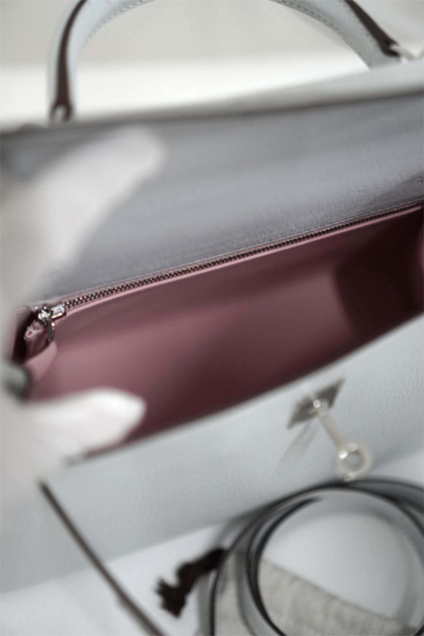 KL 25 Bleu Brume  in custom Chevre leather