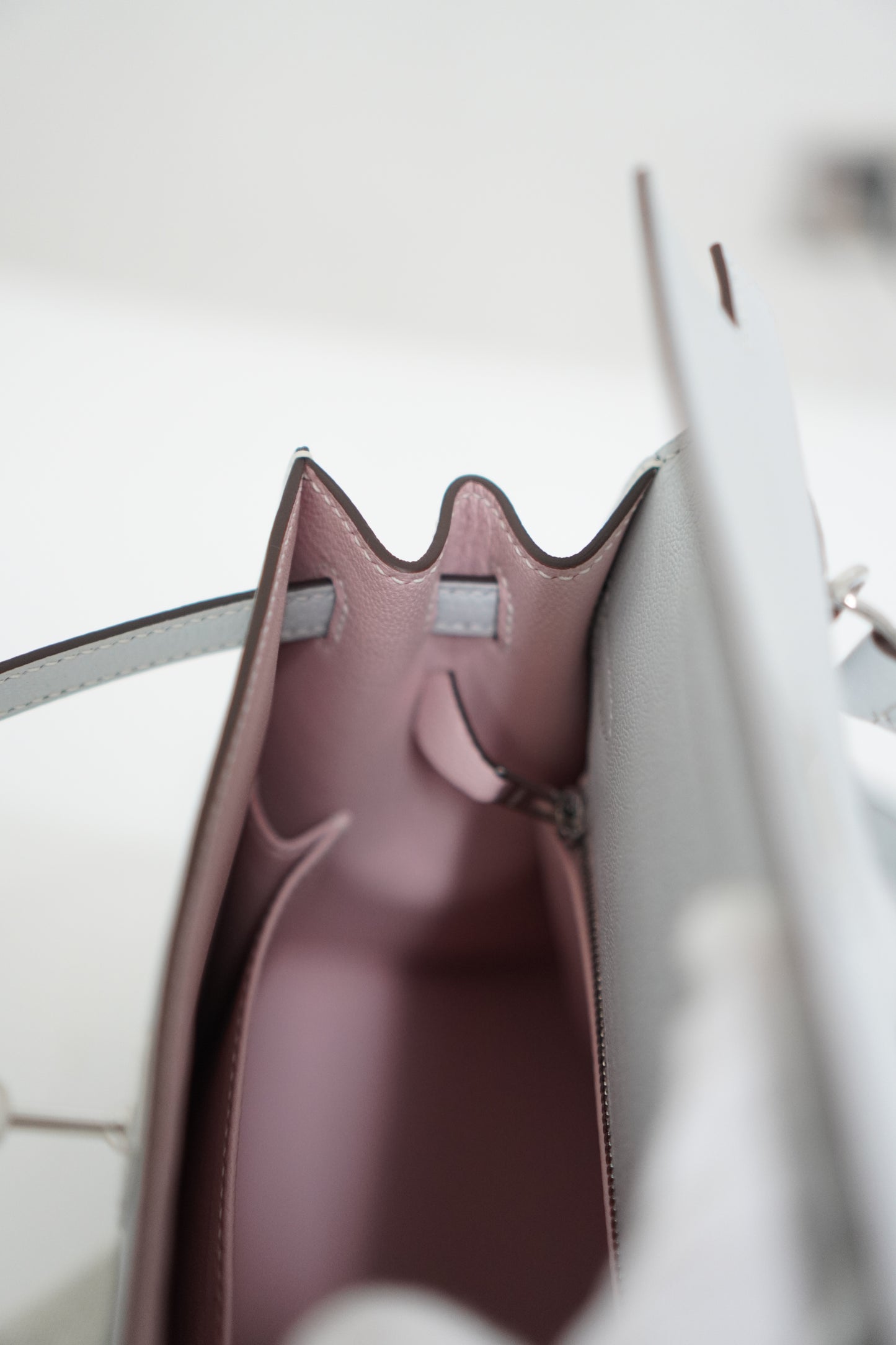 KL 25 Bleu Brume  in custom Chevre leather