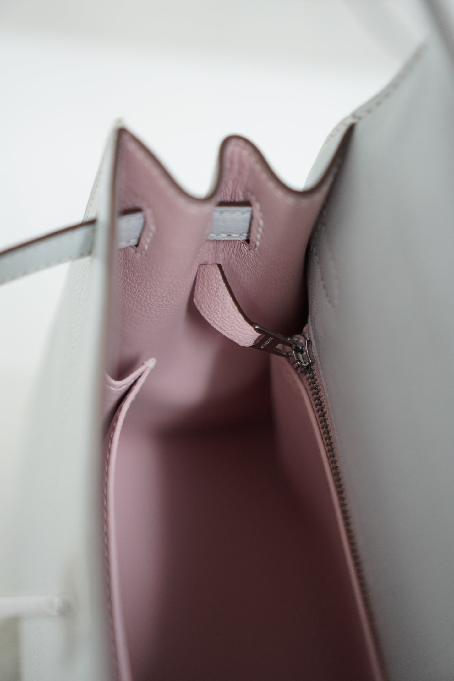 KL 25 Bleu Brume  in custom Chevre leather