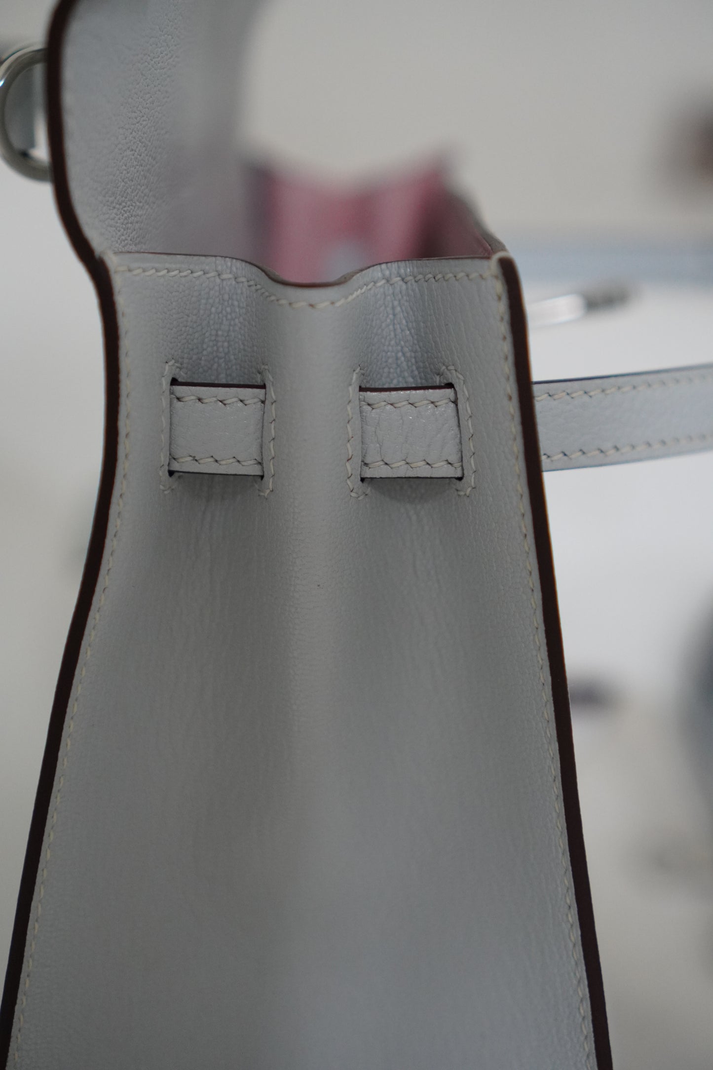 KL 25 Bleu Brume  in custom Chevre leather