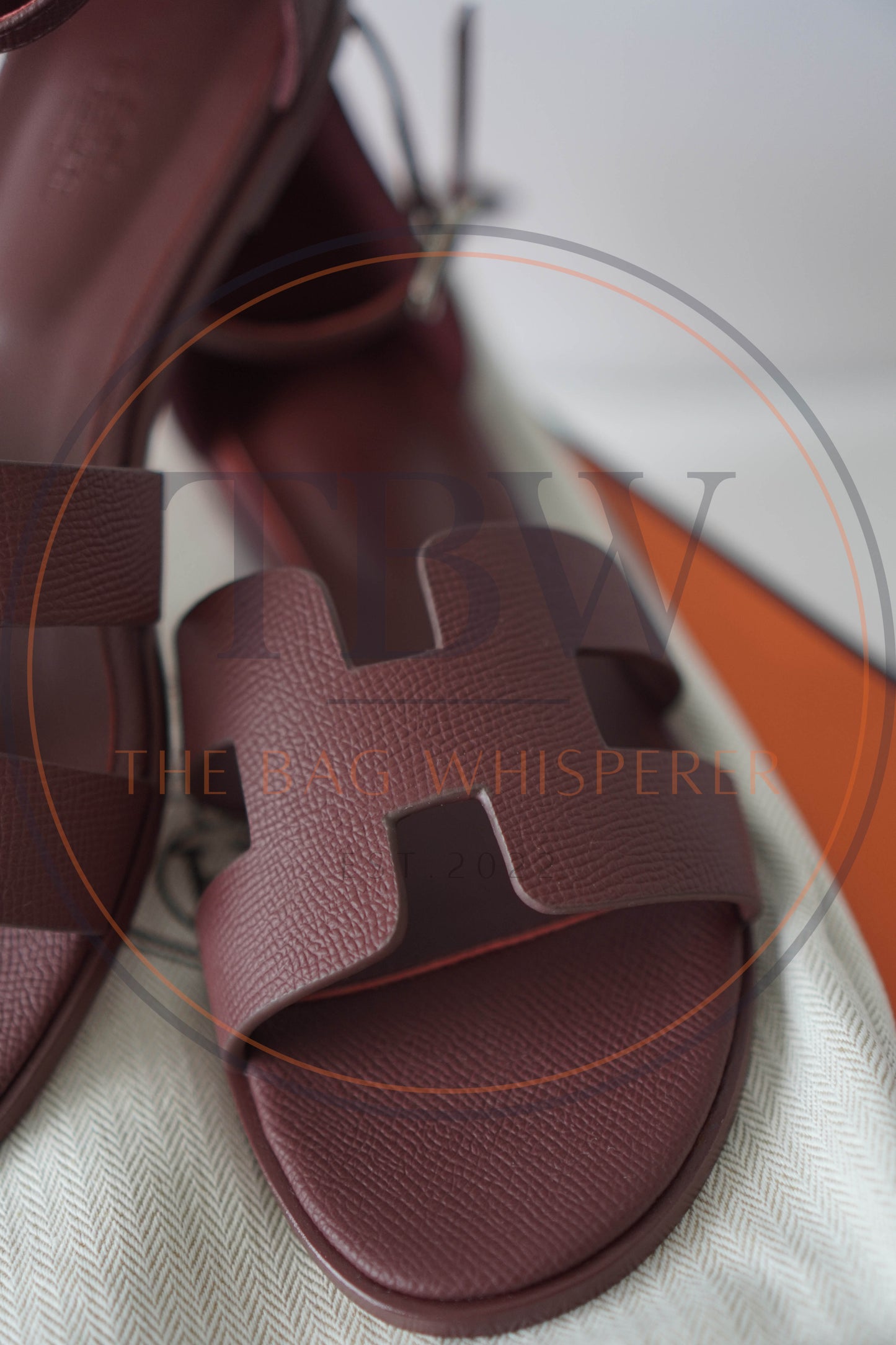 Santorini Ankle Strap Sandals – Burgundy Epsom Leather