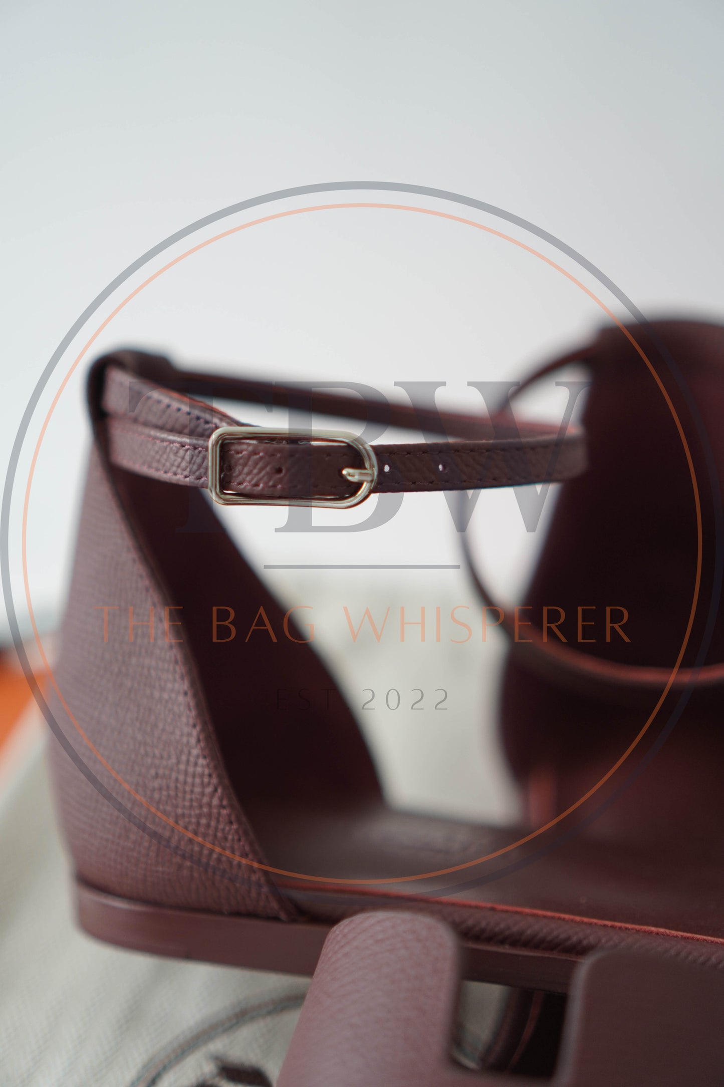 Santorini Ankle Strap Sandals – Burgundy Epsom Leather