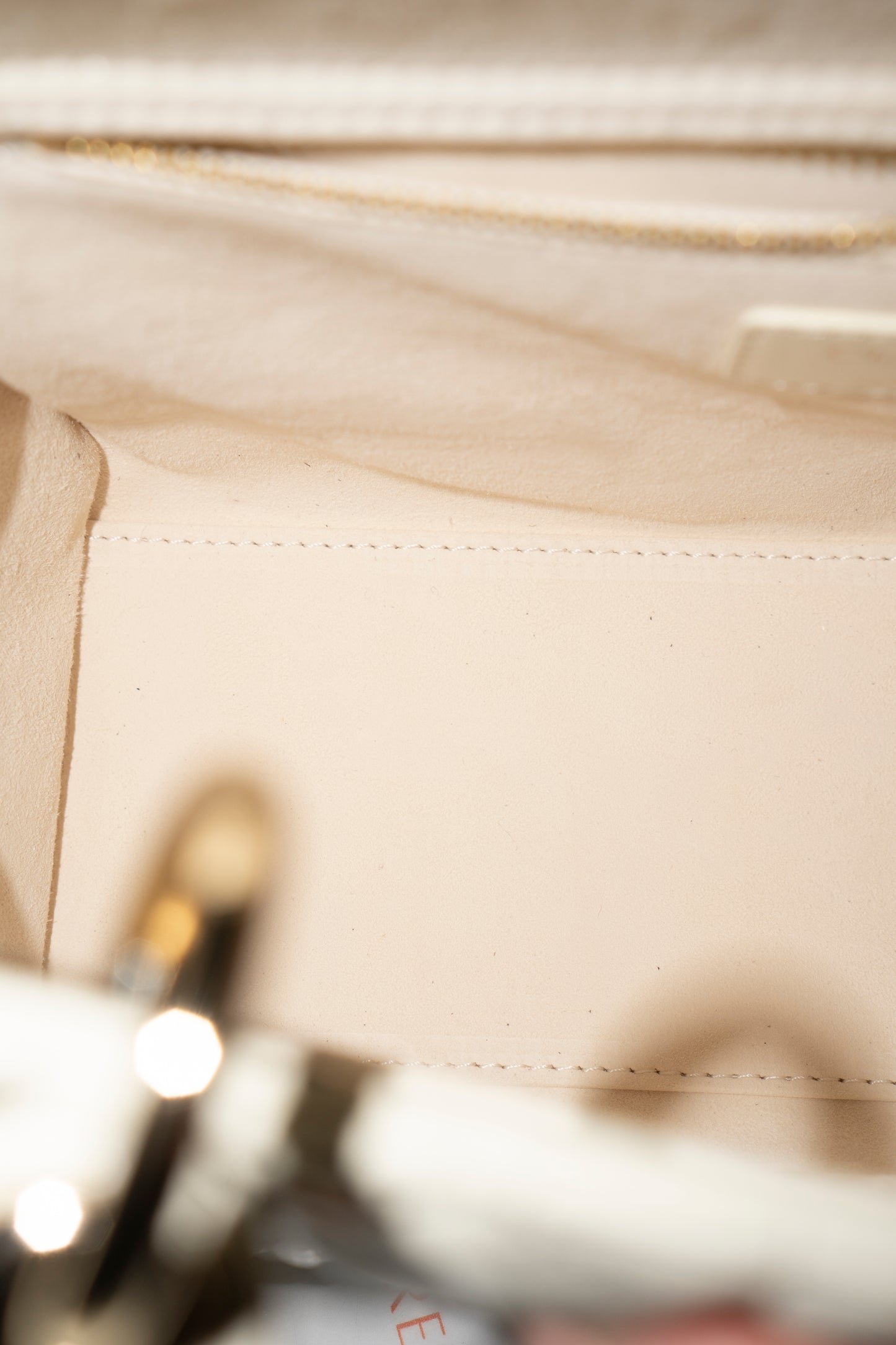Lady D Medium Bag in White Lambskin